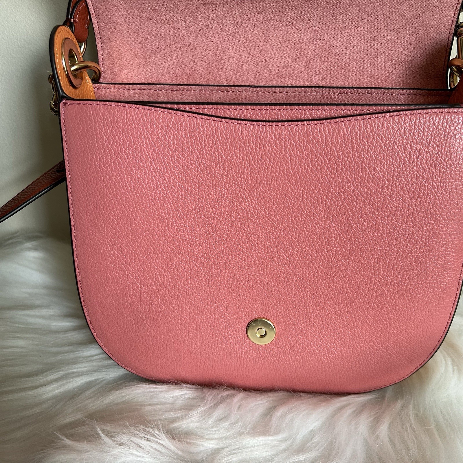 Coach Kleo 23 Faded Blush Multi Pebbled Leather Shoulder Bag NWT