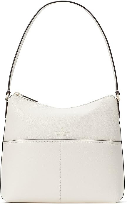 Kate Spade New York Kate Spade Bailey Textured Leather Medium – Parchment White
