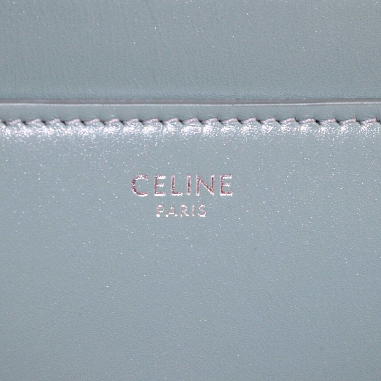 Celine Celadon Leather Small Classique 16 Top Handle Bag