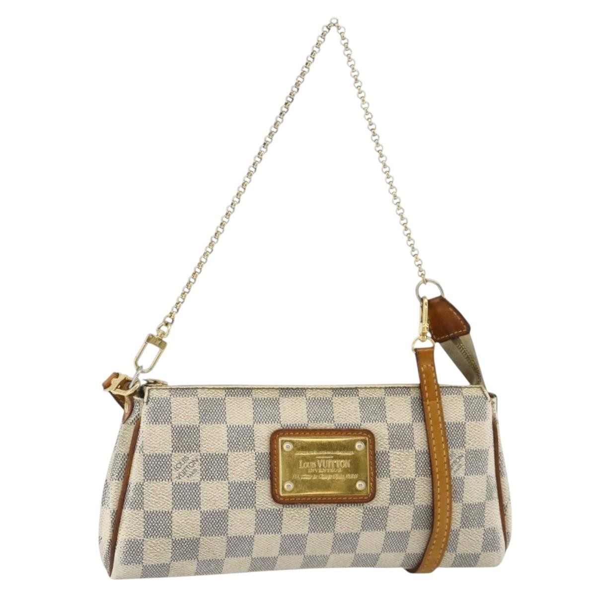 LOUIS VUITTON Damier Azur Eva Shoulder Bag 2way N55214 LV Auth 176535