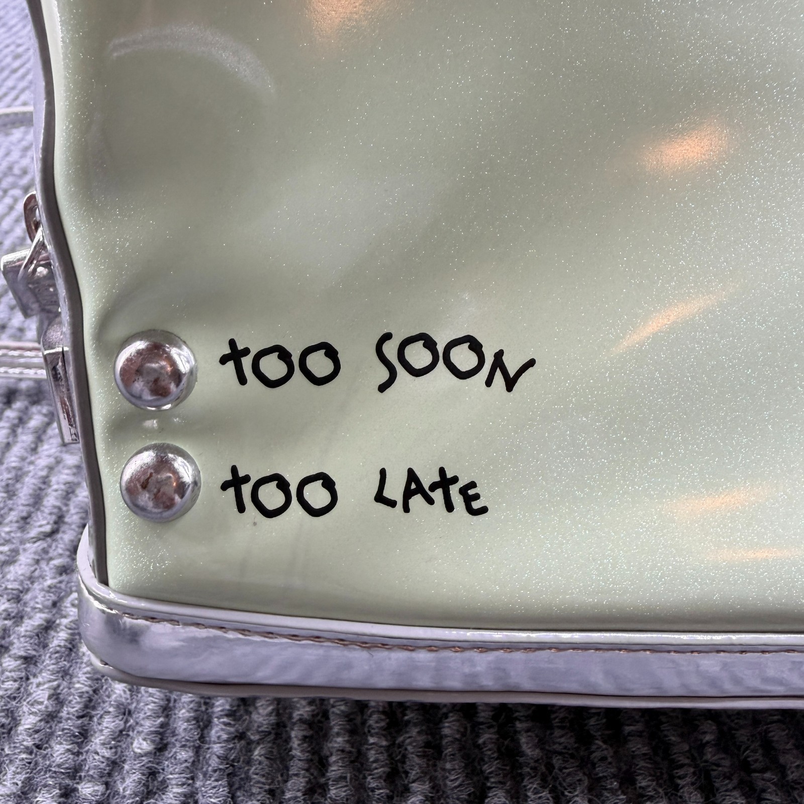 Betsey Johnson Retro Toaster Shoulder Bag, Metallic Trim, Sprinkle Pouch