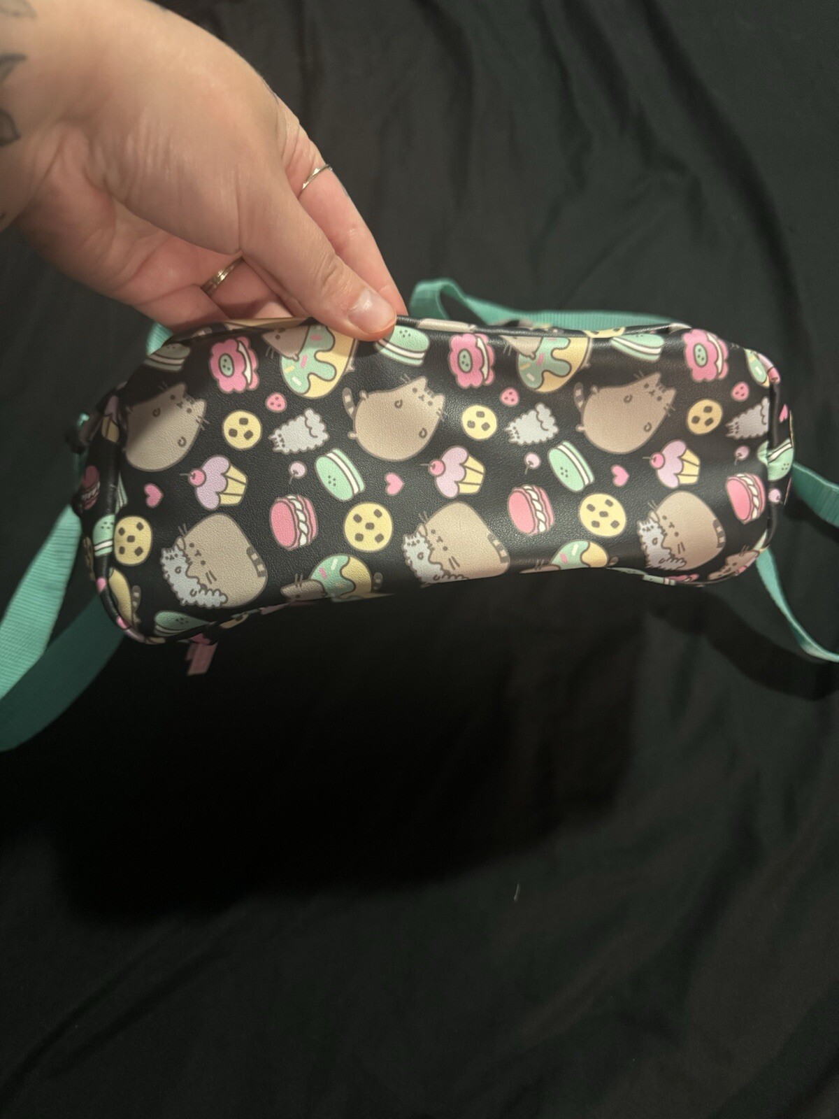 Pusheen Friends Mini vinyl Backpack Purse doughnuts macarons Black Sweets