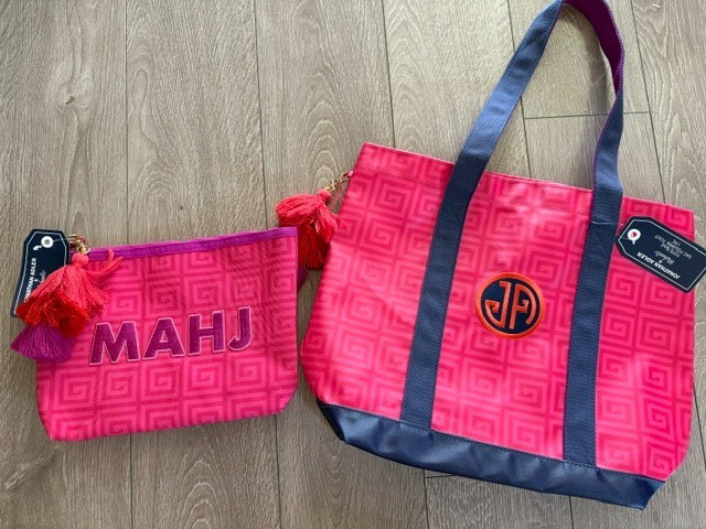 NEW Jonathan Adler Mahjong Tile Tote Bag And Pouch Red SOLD OUT Michaels