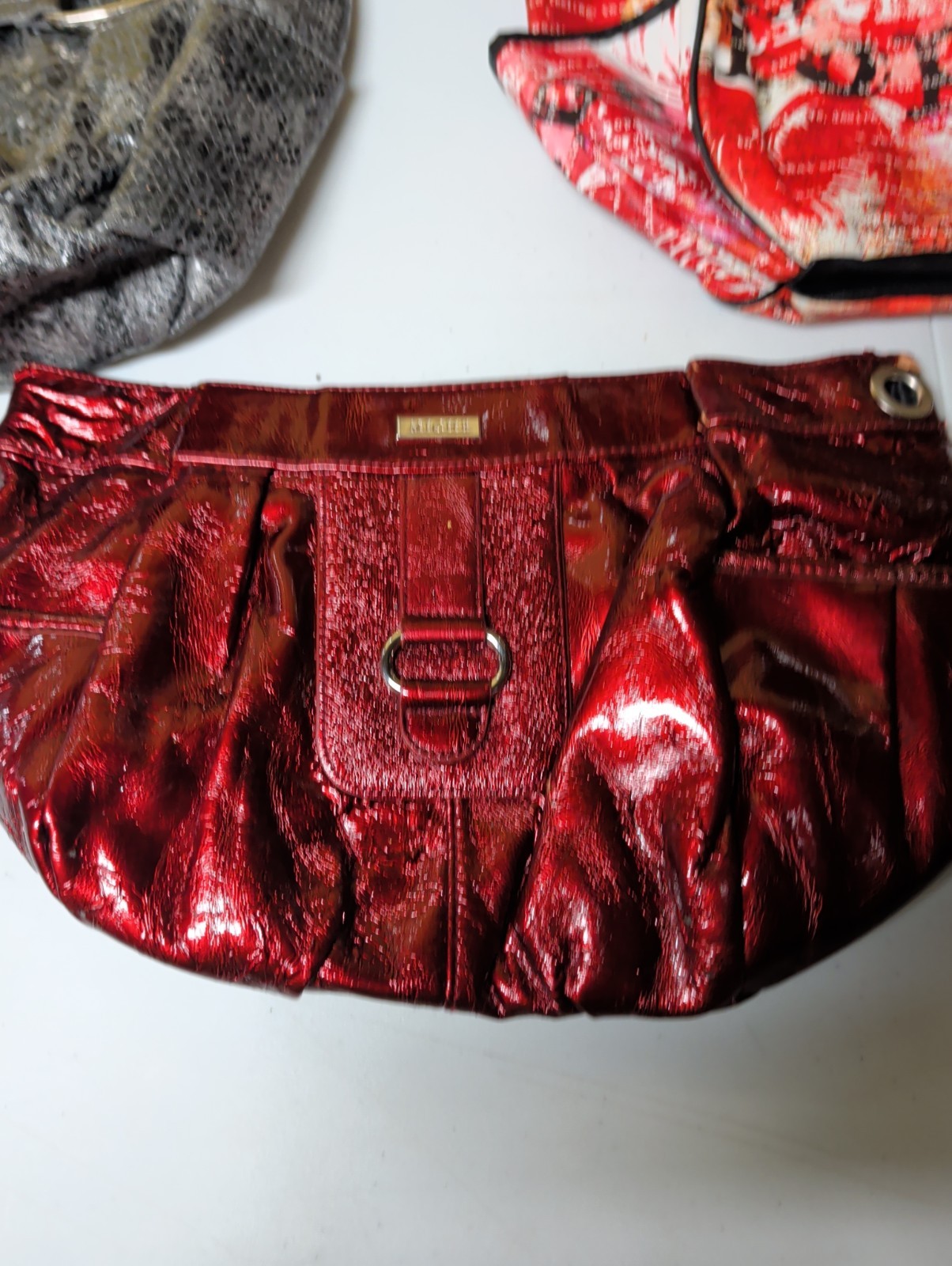 Lot Of Three Miche Demi Shell Bags Faux Snakeskin & Others