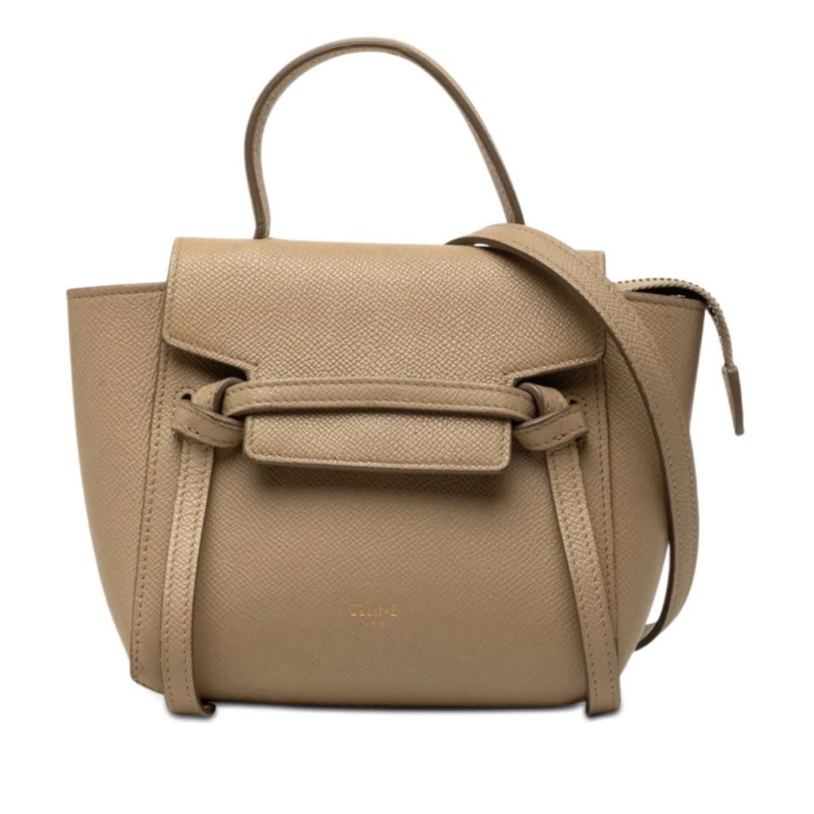 Celine Belt Bag Pico Handbag Shoulder 2WAY Beige Leather Women’s CELINE GZl1k04t