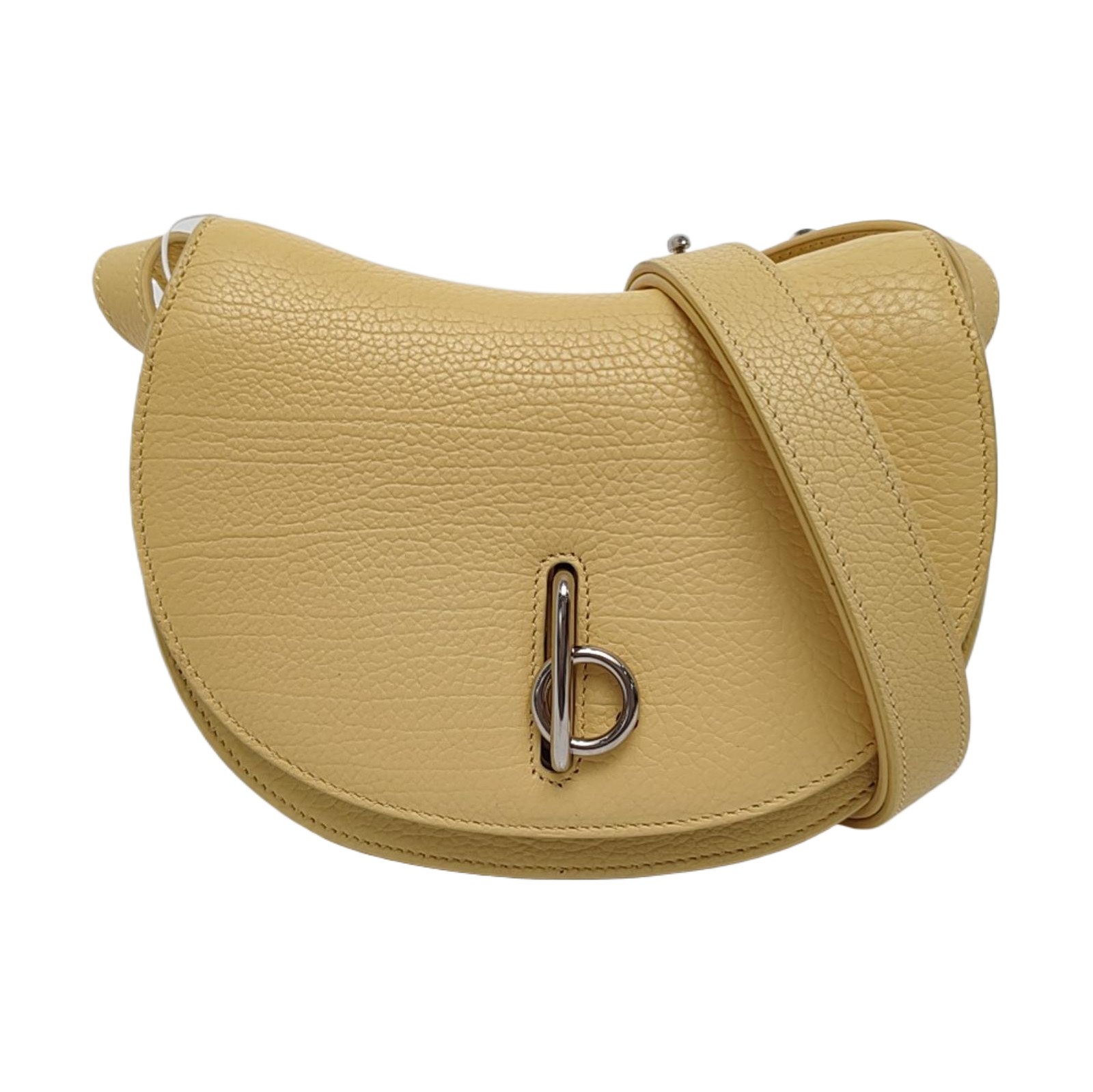 Burberry Rocking Horse Logo Embossed Flap Closure Calfskin – Excellent #Z7EJ03