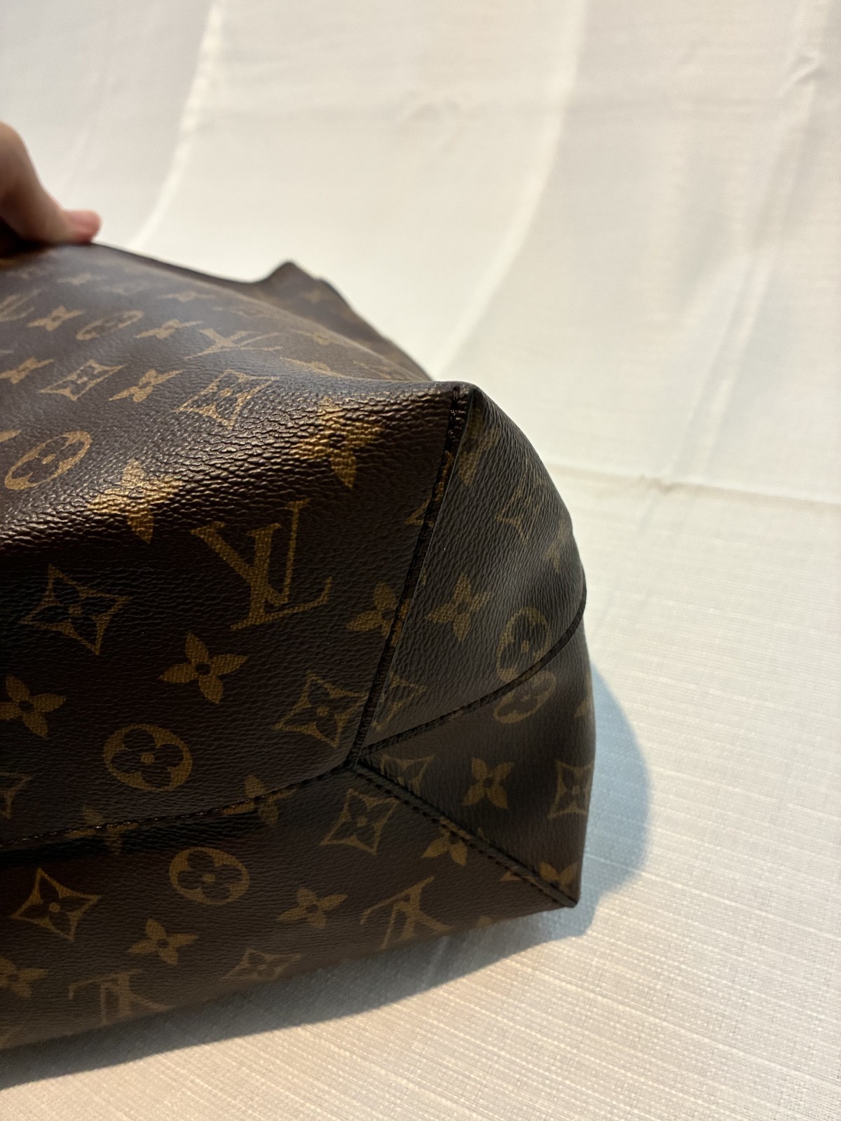 Louis Vuitton Monogram Shoulder Hobo Flower Bordeaux Brown with Lock and Key