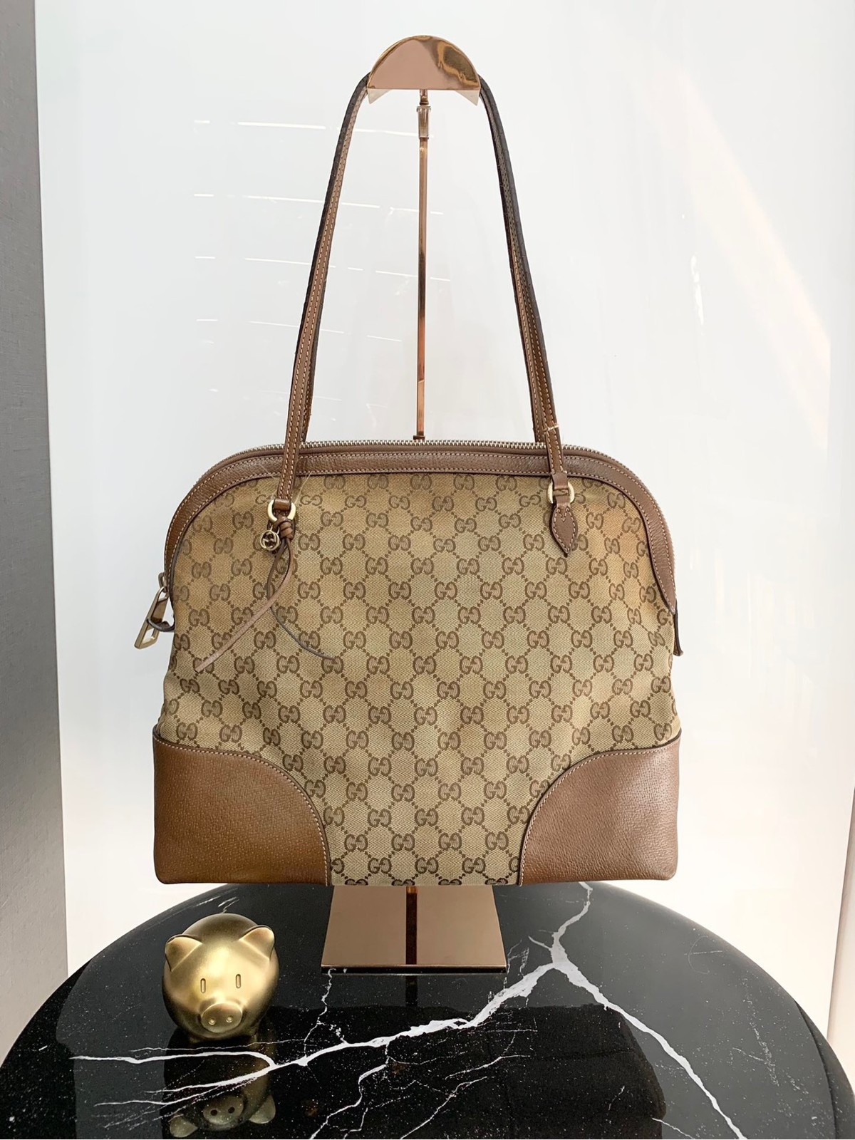 Gucci Pre-Owned Authentic Tote Brown 323673-KH1BG-9783 Canvas