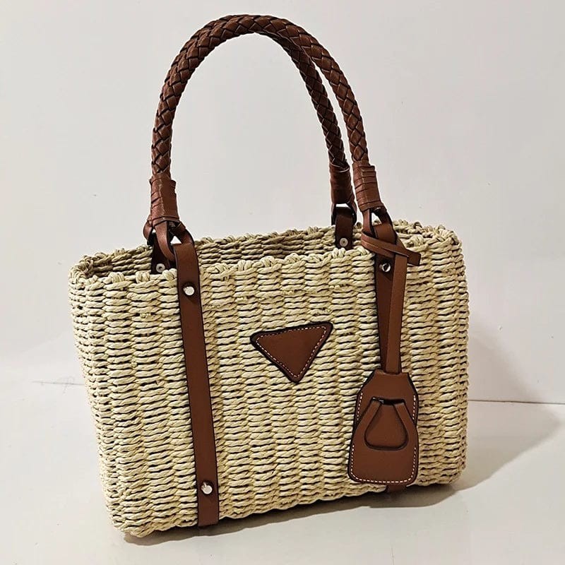 Raffia Summer Bag for Women, Natural Summer Vacation Purse
