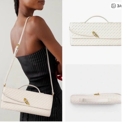 Few Moda East West Clutch with Crossbody Strap (Cream)