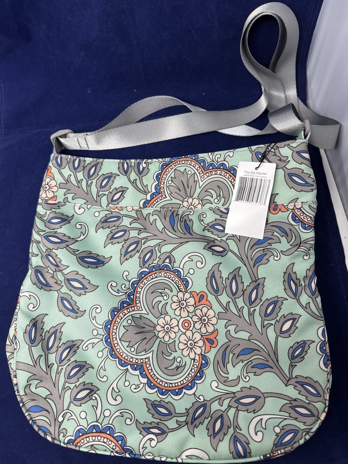 Vera Bradley Lighten Up Trio Zip Hipster Fan Flowers New W/ Tags