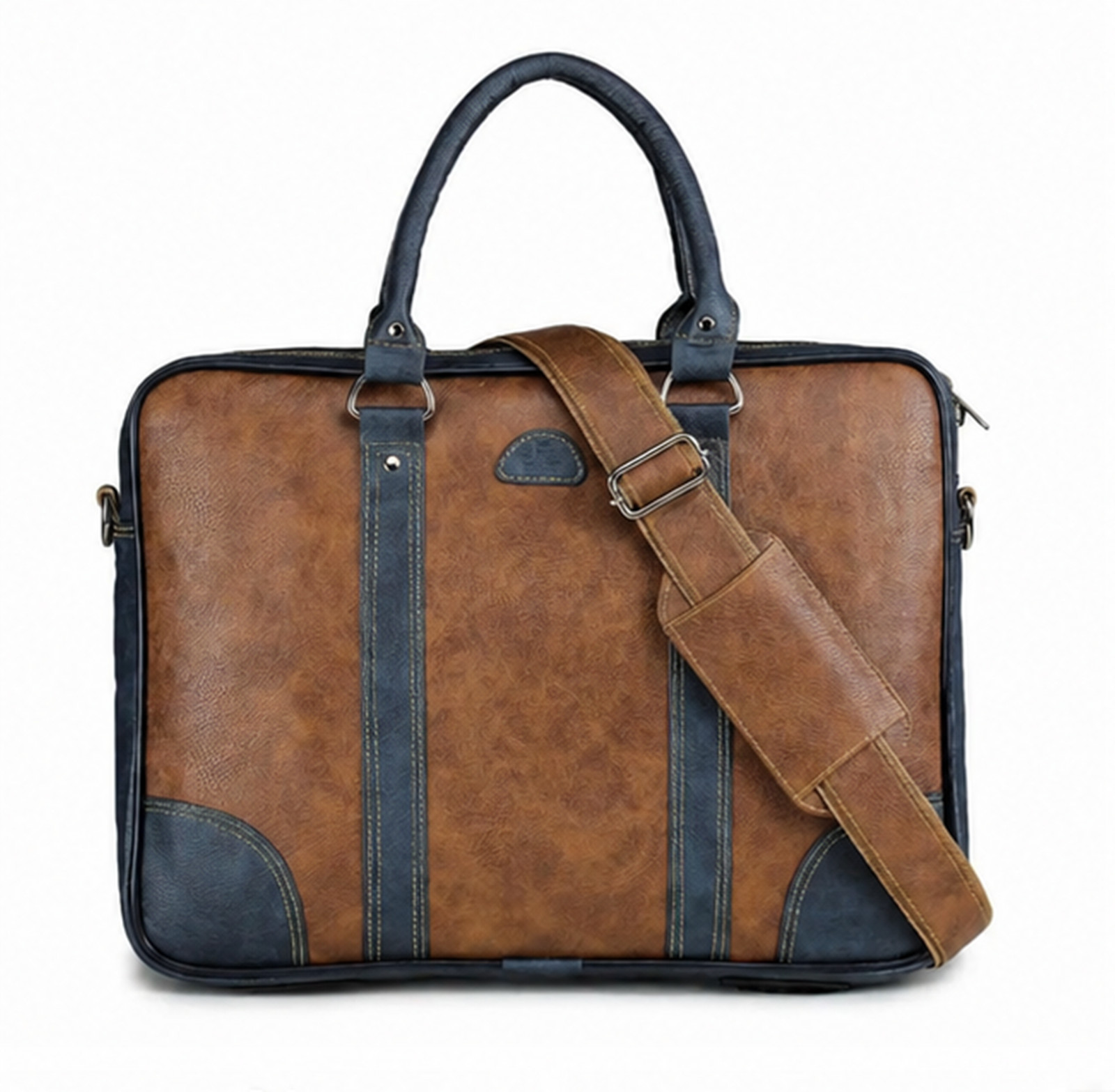 Leather Laptop Briefcase, 15.6 Inch Messenger, Travel Work Bag