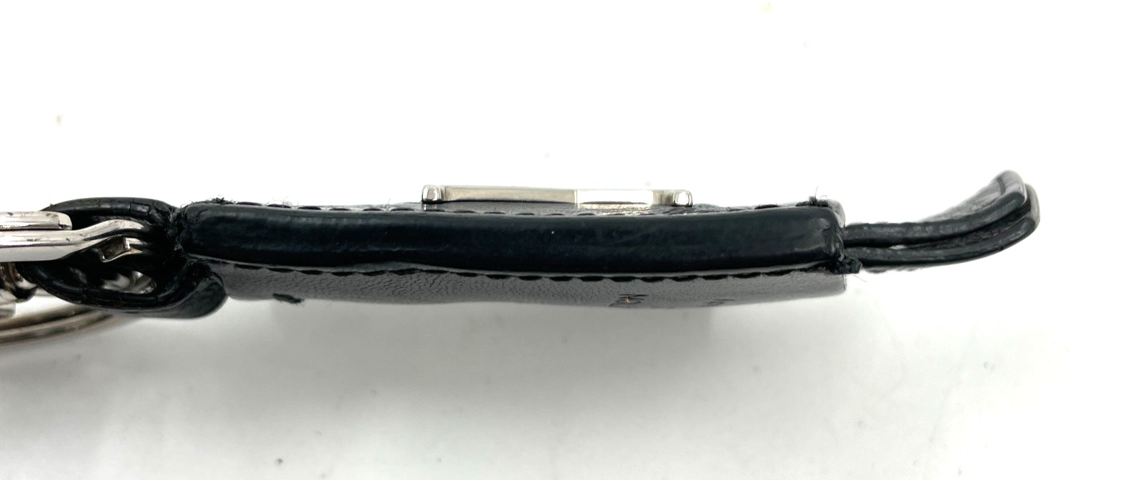 Auth LOUIS VUITTON Clochette Key Holder Black M68020 Silver Plated SKB470