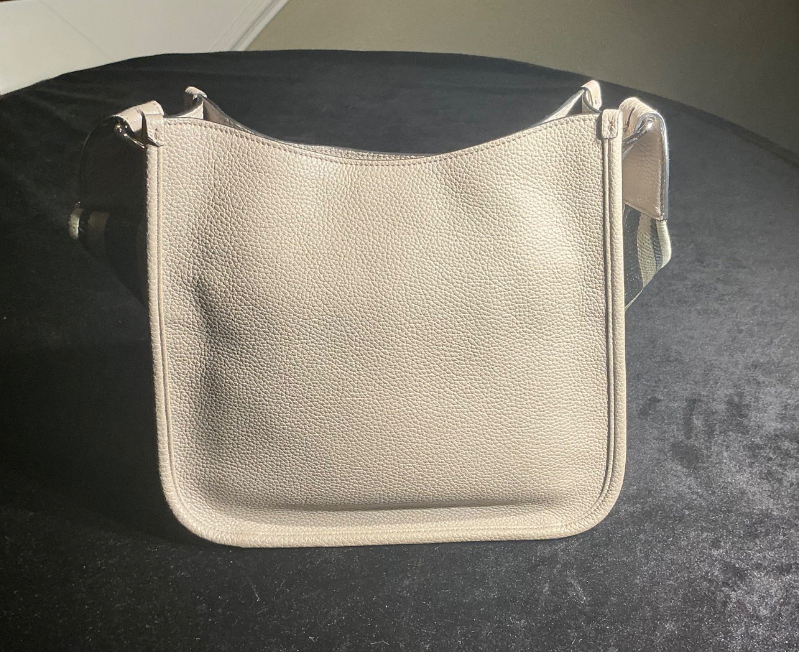 Prada Clay Gray Medium Leather Shoulder Bag Women