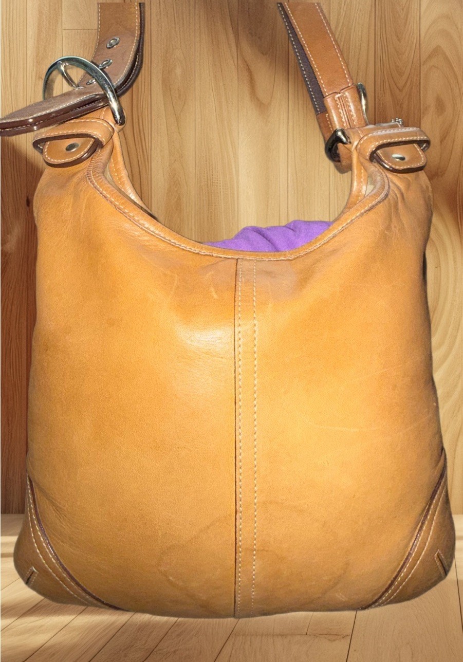 Coach 9549 Soho Vintage Brown Leather Shoulder Hobo Handbag Y2K Purse from Japan