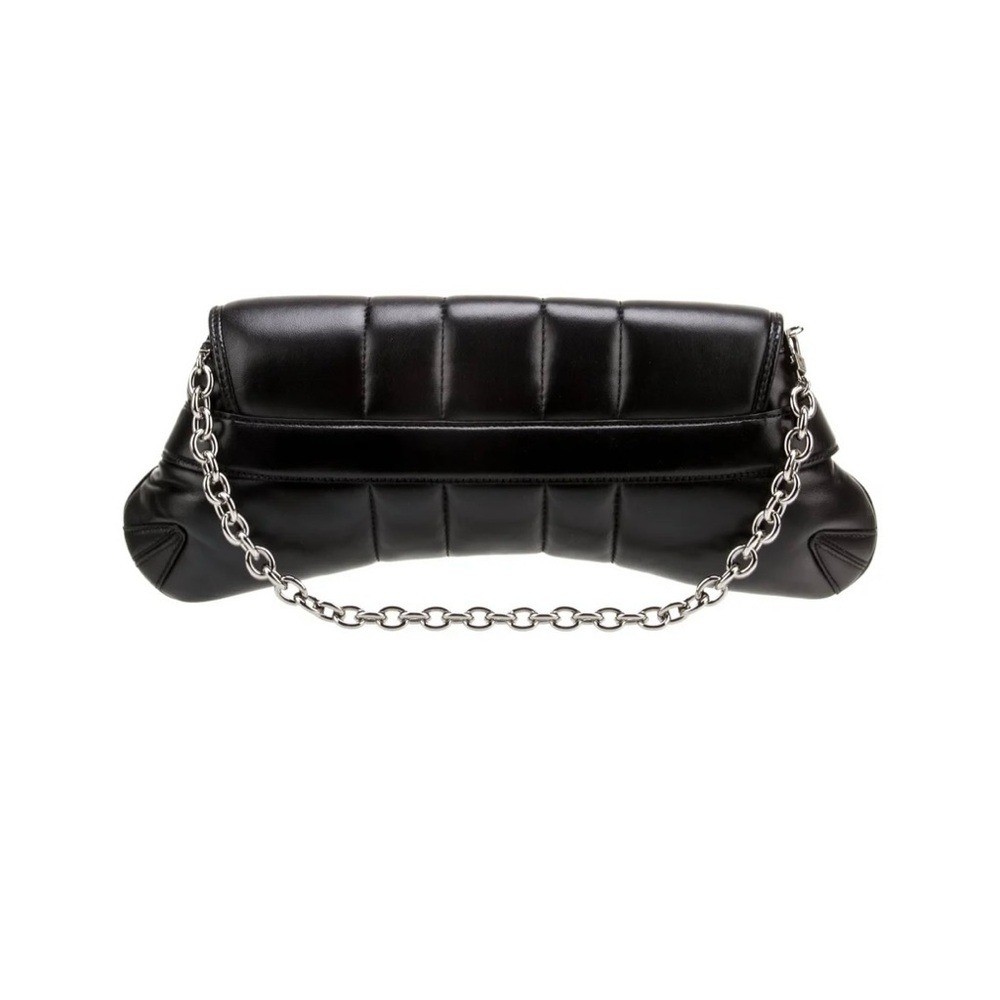 Gucci Horsebit Chain Shoulder Bag Vertical Quilted Leather Medium Black