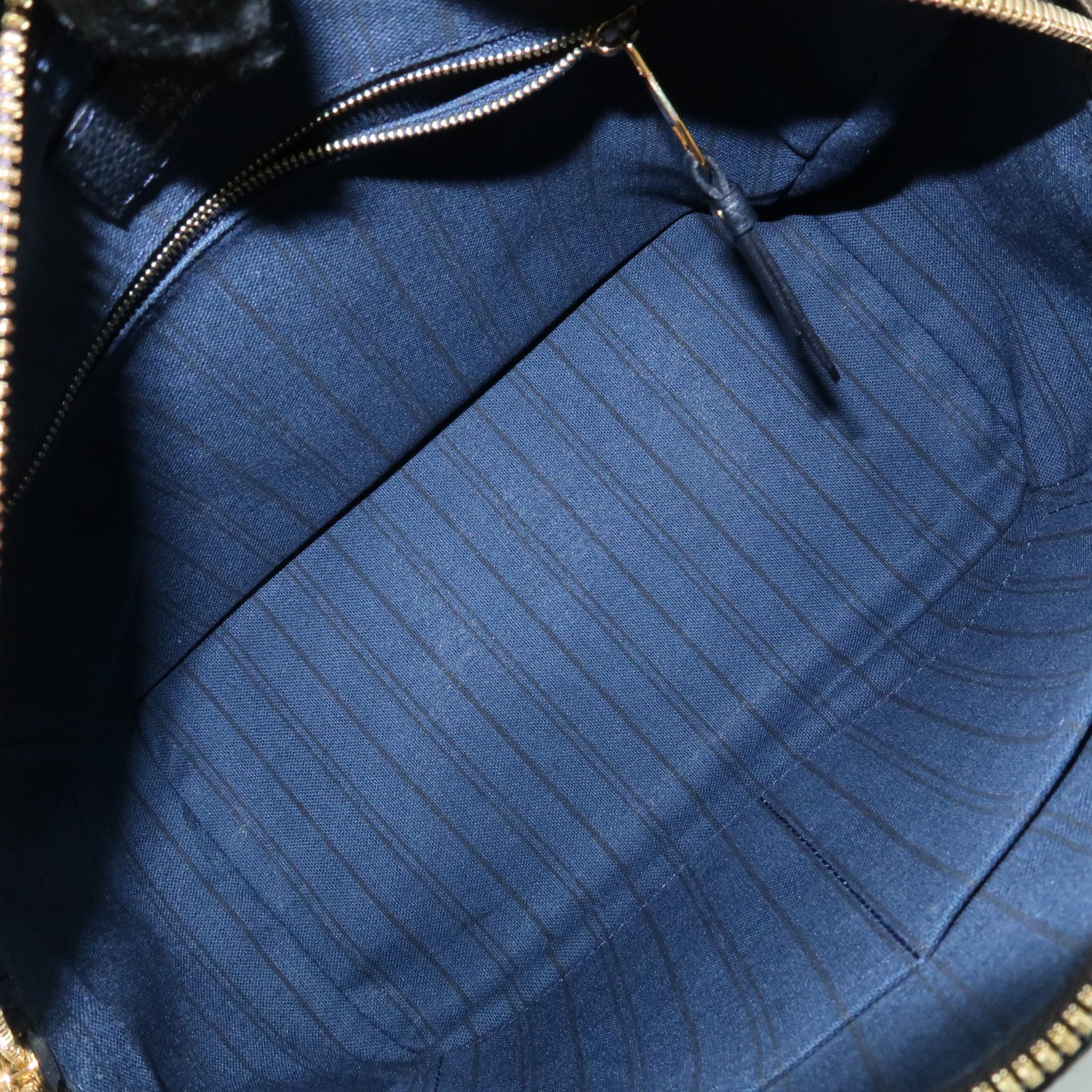 Louis Vuitton Monogram Empreinte Speedy Bandouliere 25 Navy M40762 Auth Used F/S