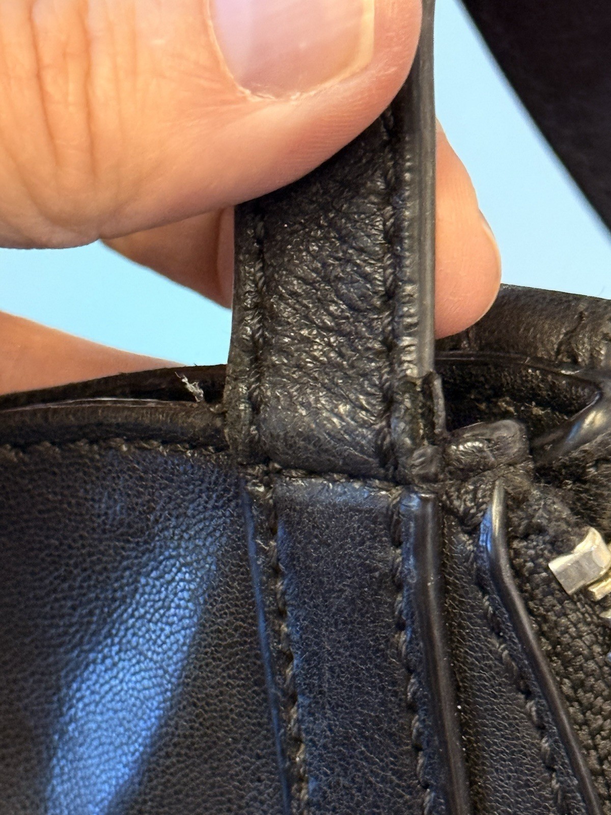 Frye Lena Leather Black Shoulder Bag | Silver Zip & Magnetic Closure Pockets