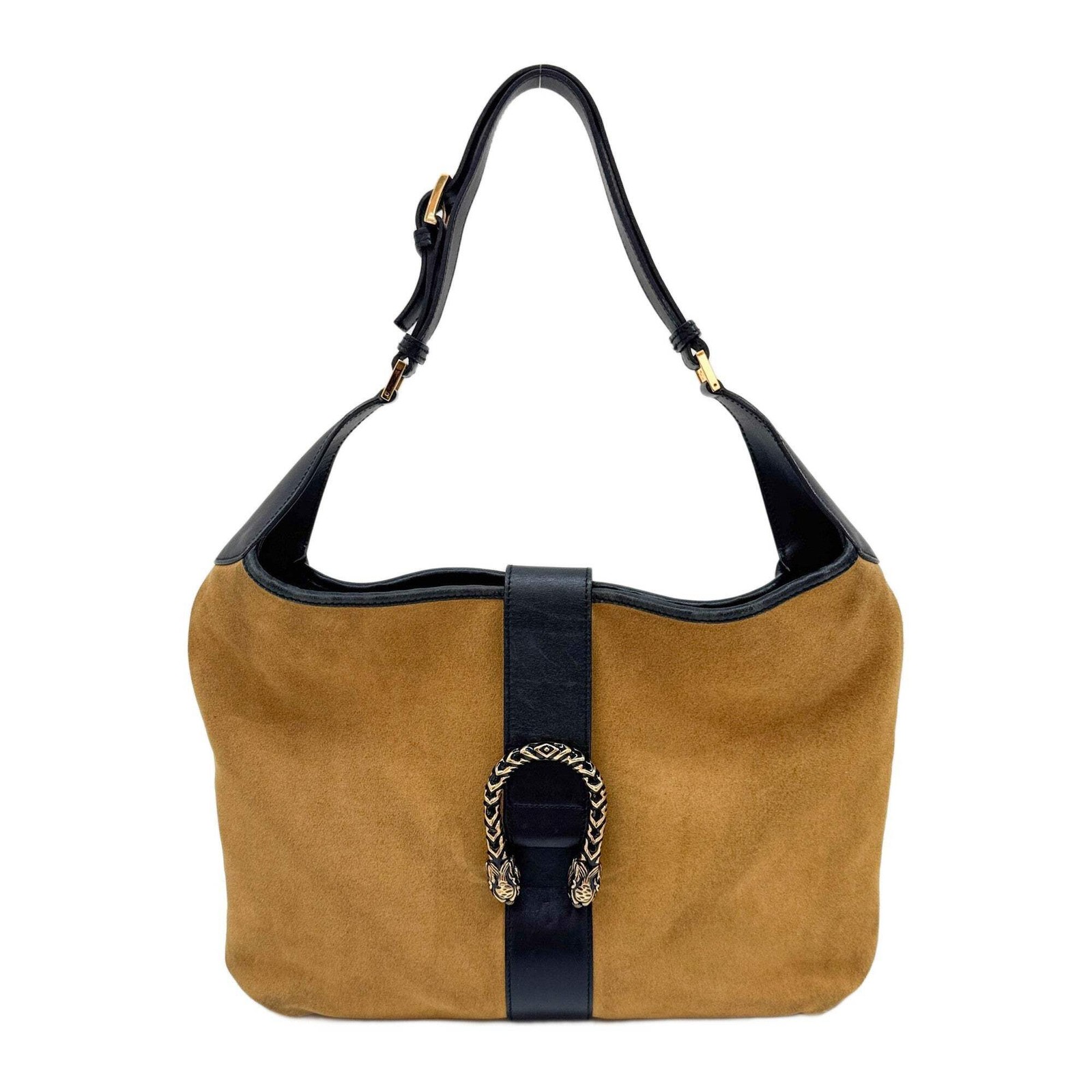 GUCCI Dionysus Camel Suede Shoulder Bag