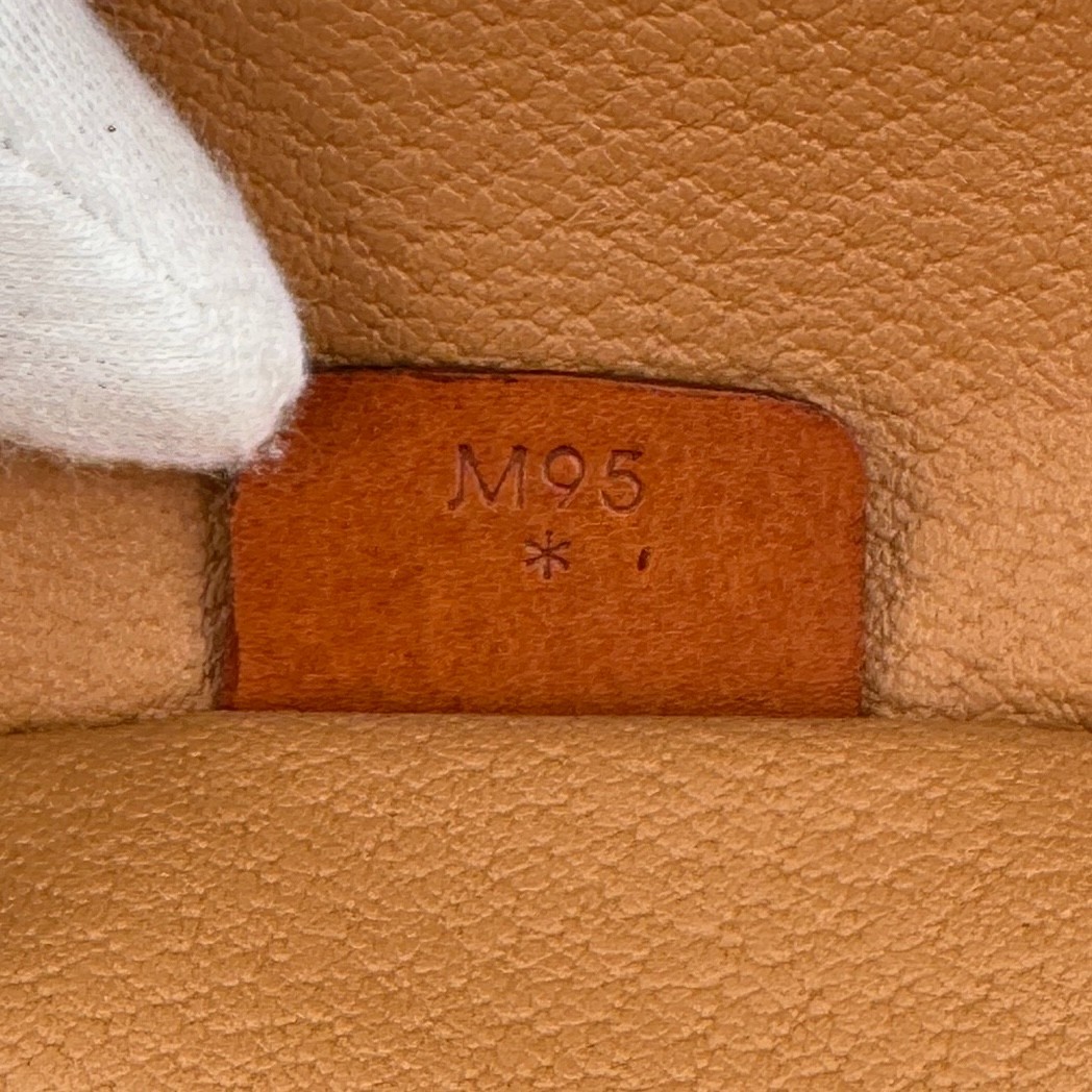 CELINE Vanity Bag Macadam Purse Cosmetic Pouch Brown