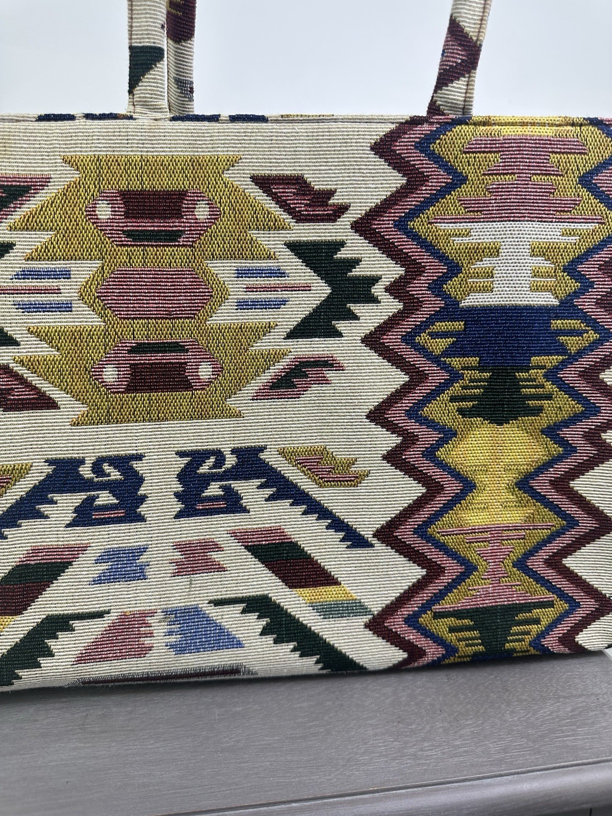 Boho Aztec Colorful Tote Bag Zipper Shoulder Bag Southwestern