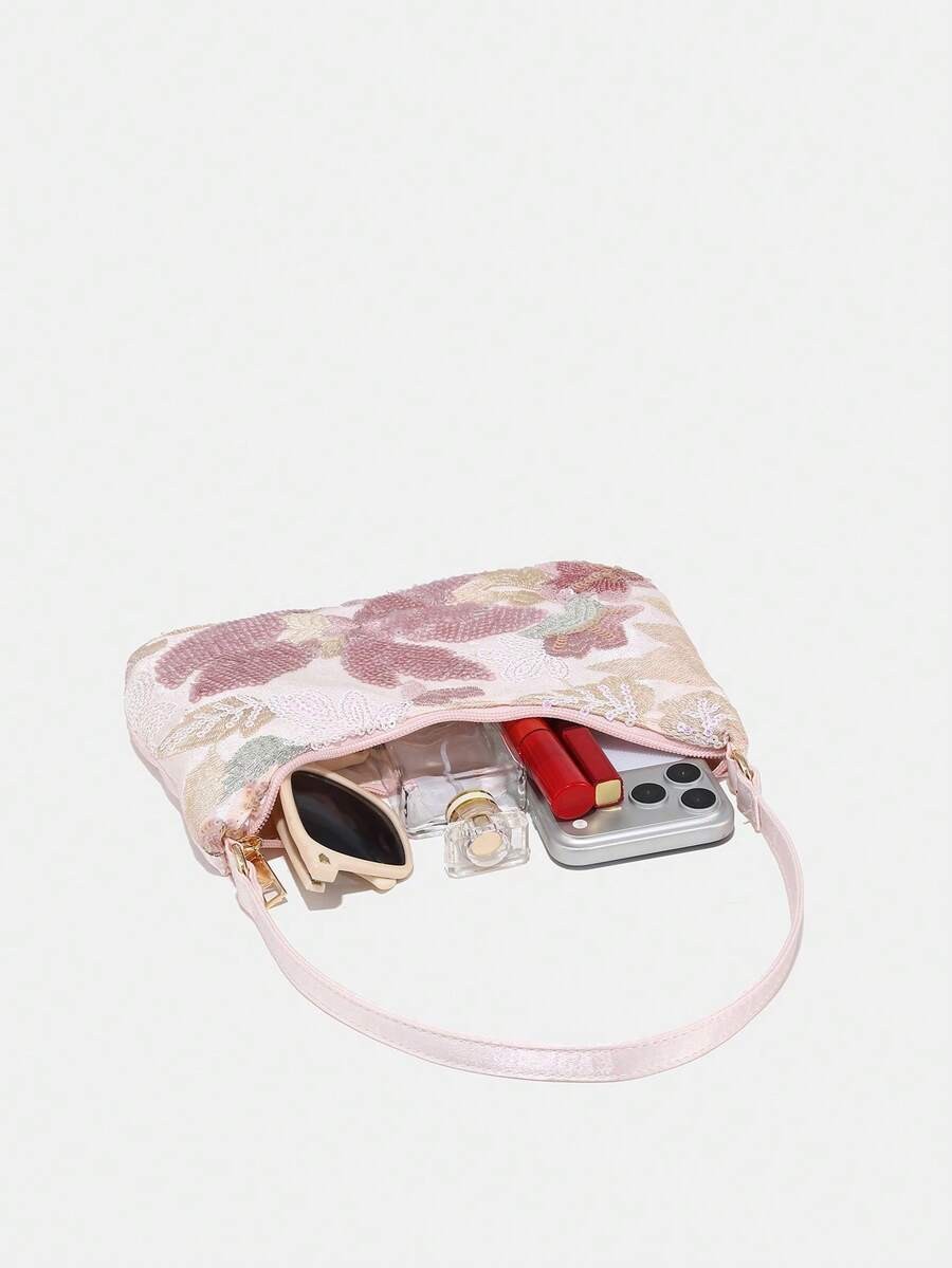 Mini Rhinestone Evening Bag Women Chain Shoulder Clutch Pearl Party Purse