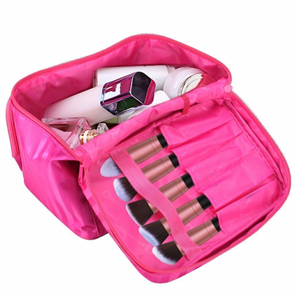 Professional Large Cosmetic Case Makeup Bag Storage Handle Organizer Travel Kit