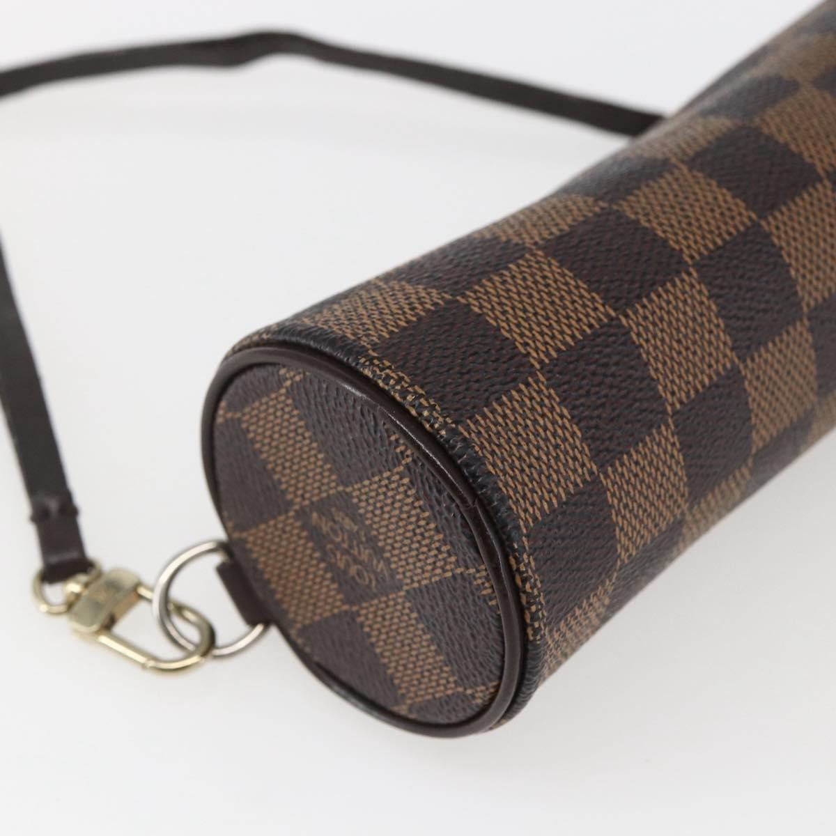 LOUIS VUITTON Damier Ebene Papillon Pouch LV Auth ep13584