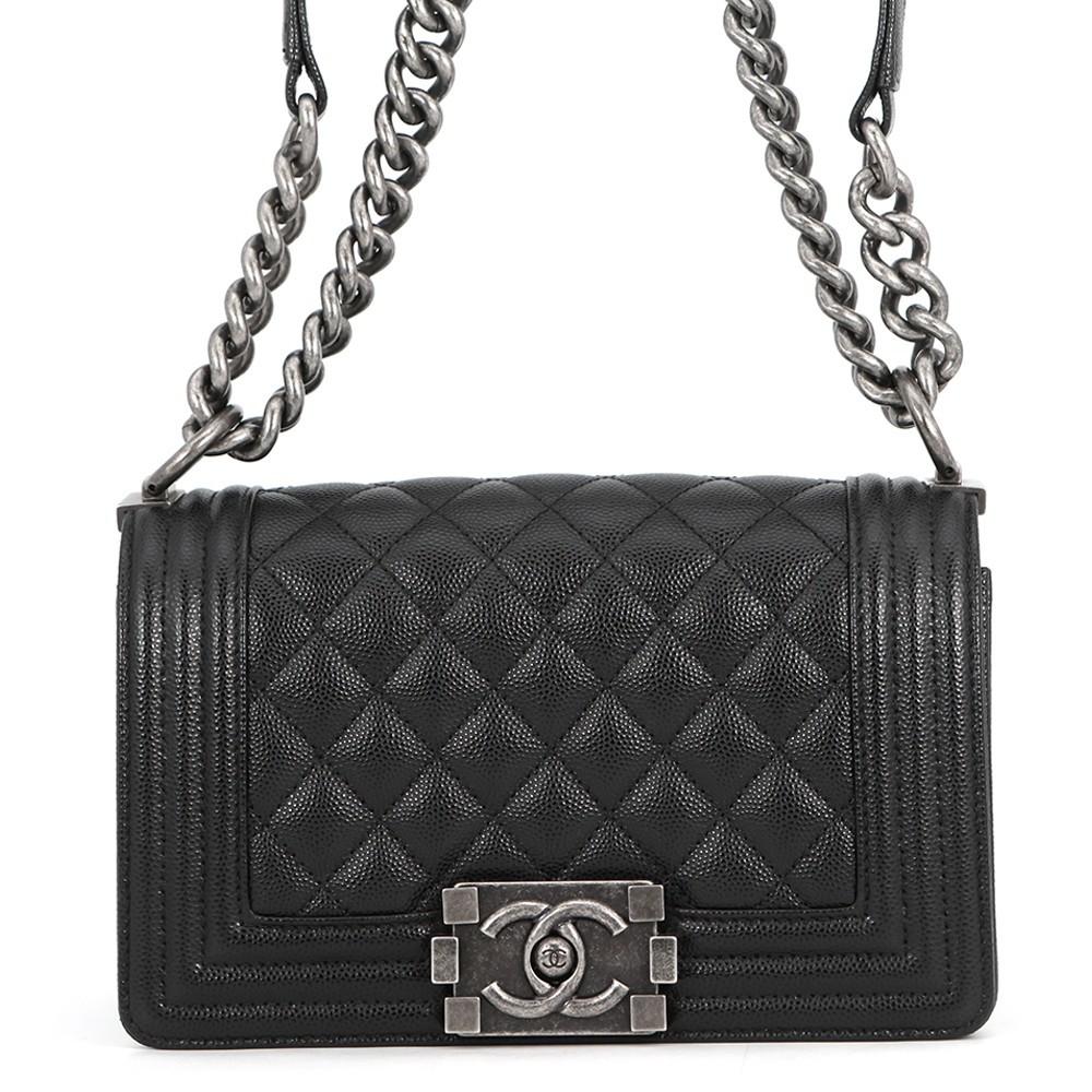 CHANEL Boy Chanel ChainShoulder Bag Size 20 Calfskin Black A67085