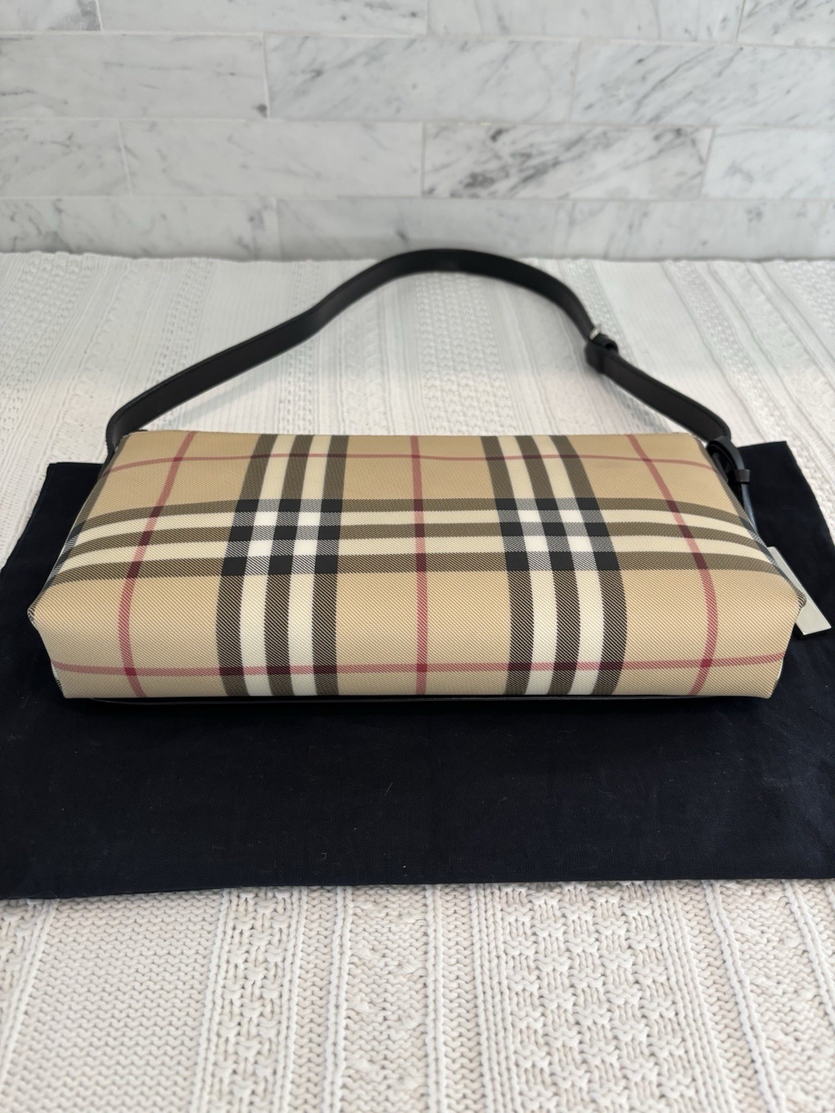 Burberry Vintage Nova Check Small Baguette EXCELLENT Condition & Matching Wallet