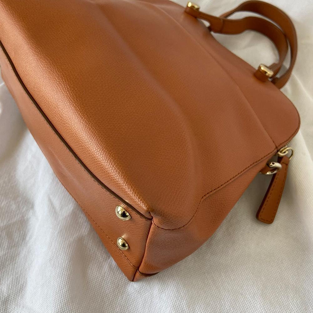 Furla Brown Leather Piper Dome Satchel