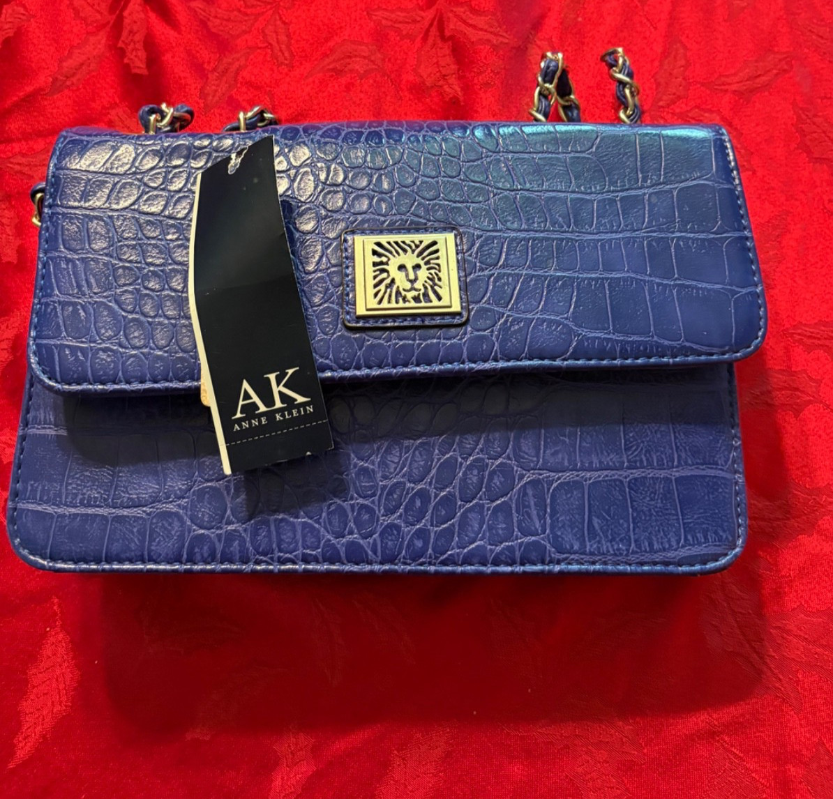 Vintage cobalt blue anne klien purse