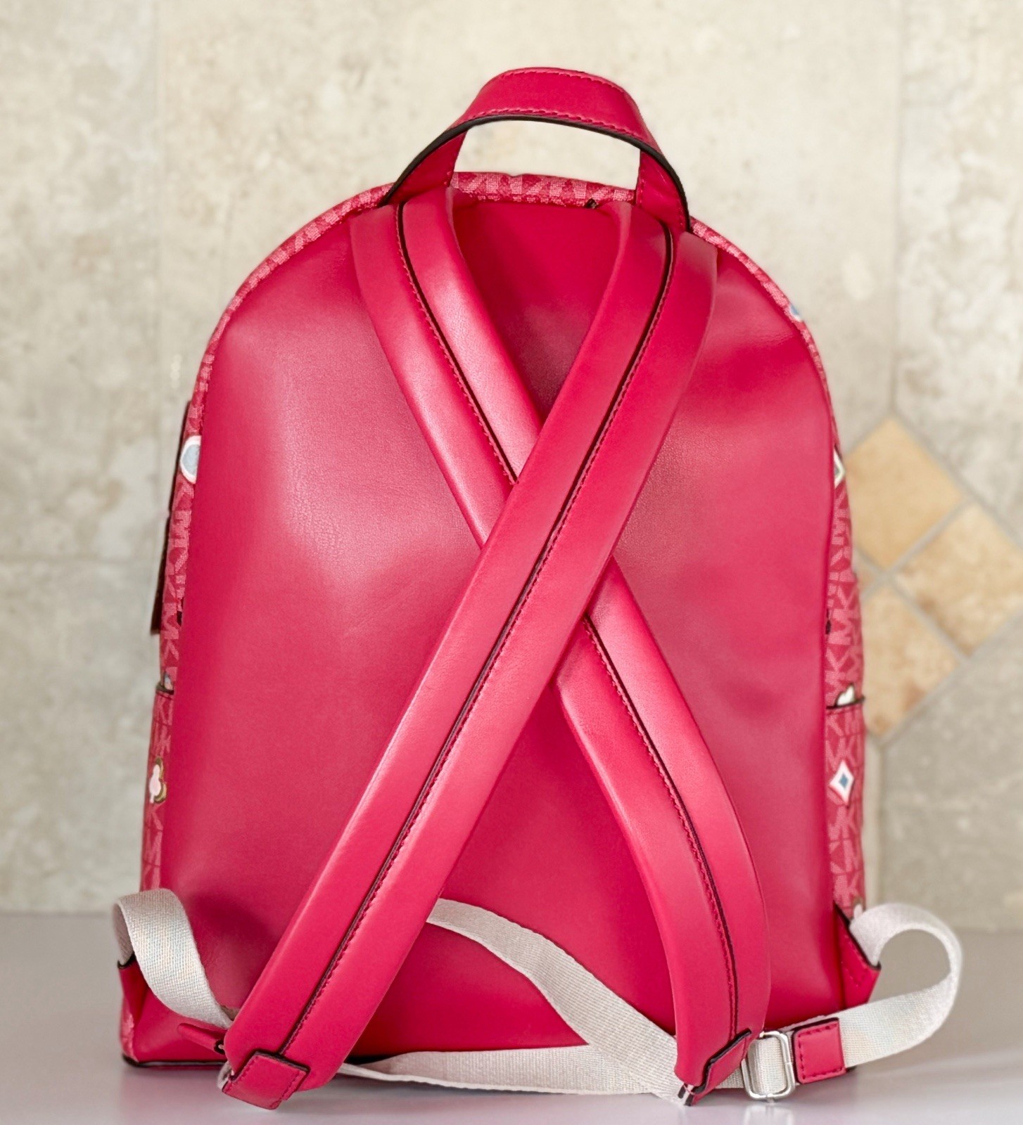 Michael Kors Slater Medium Chain Backpack MK Dark Raspberry Multi