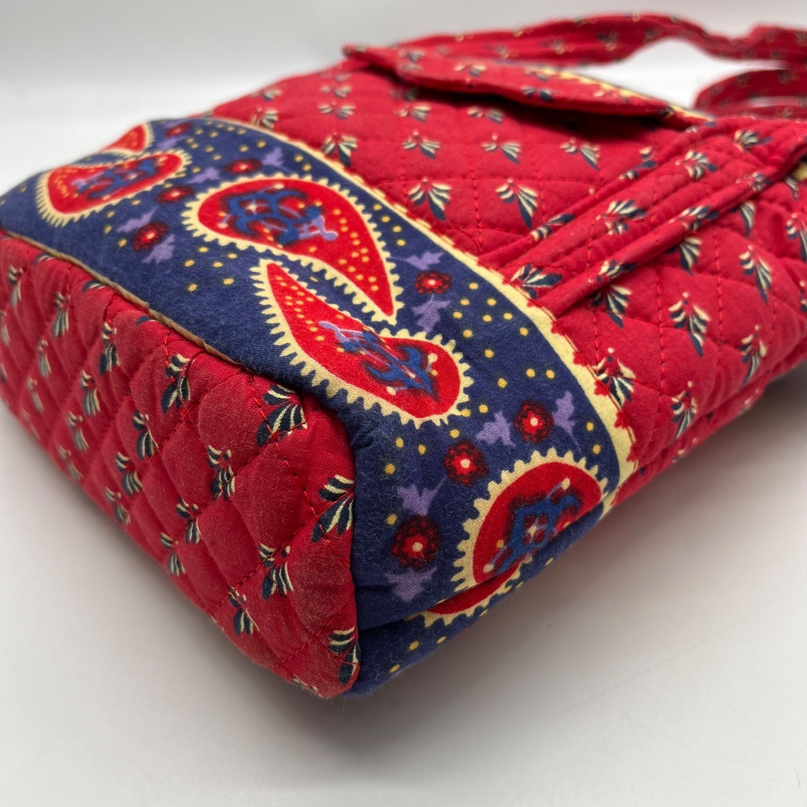 Unbranded Red Cotton Paisley Shoulder Bag