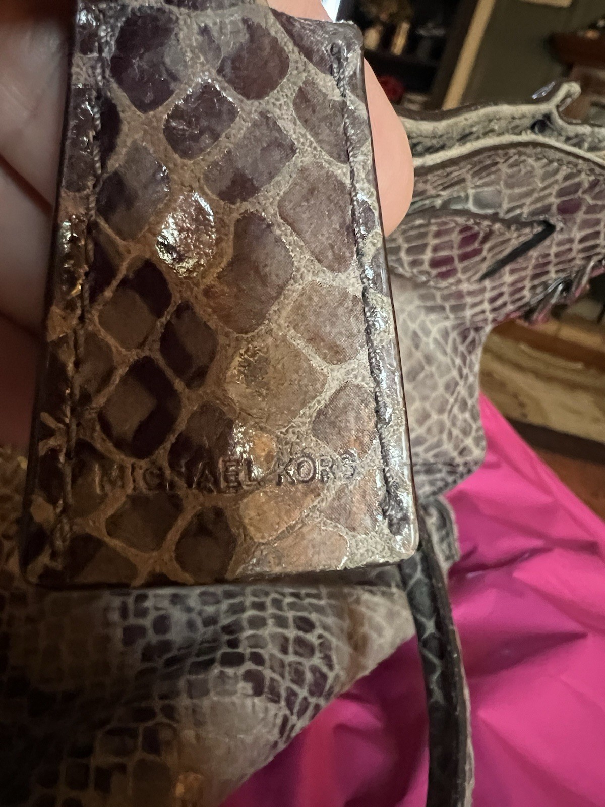 Michael Kors Hamilton Python Leather Snakeskin