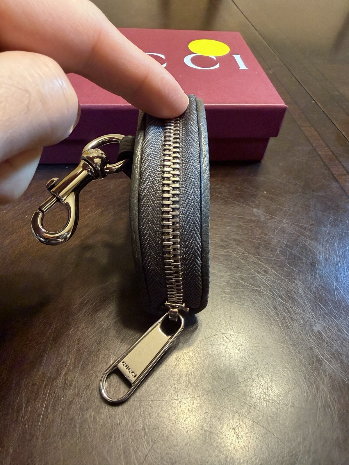 New Authentic Gucci GG Supreme Coin Bag Pouch Shadow Effect Grey