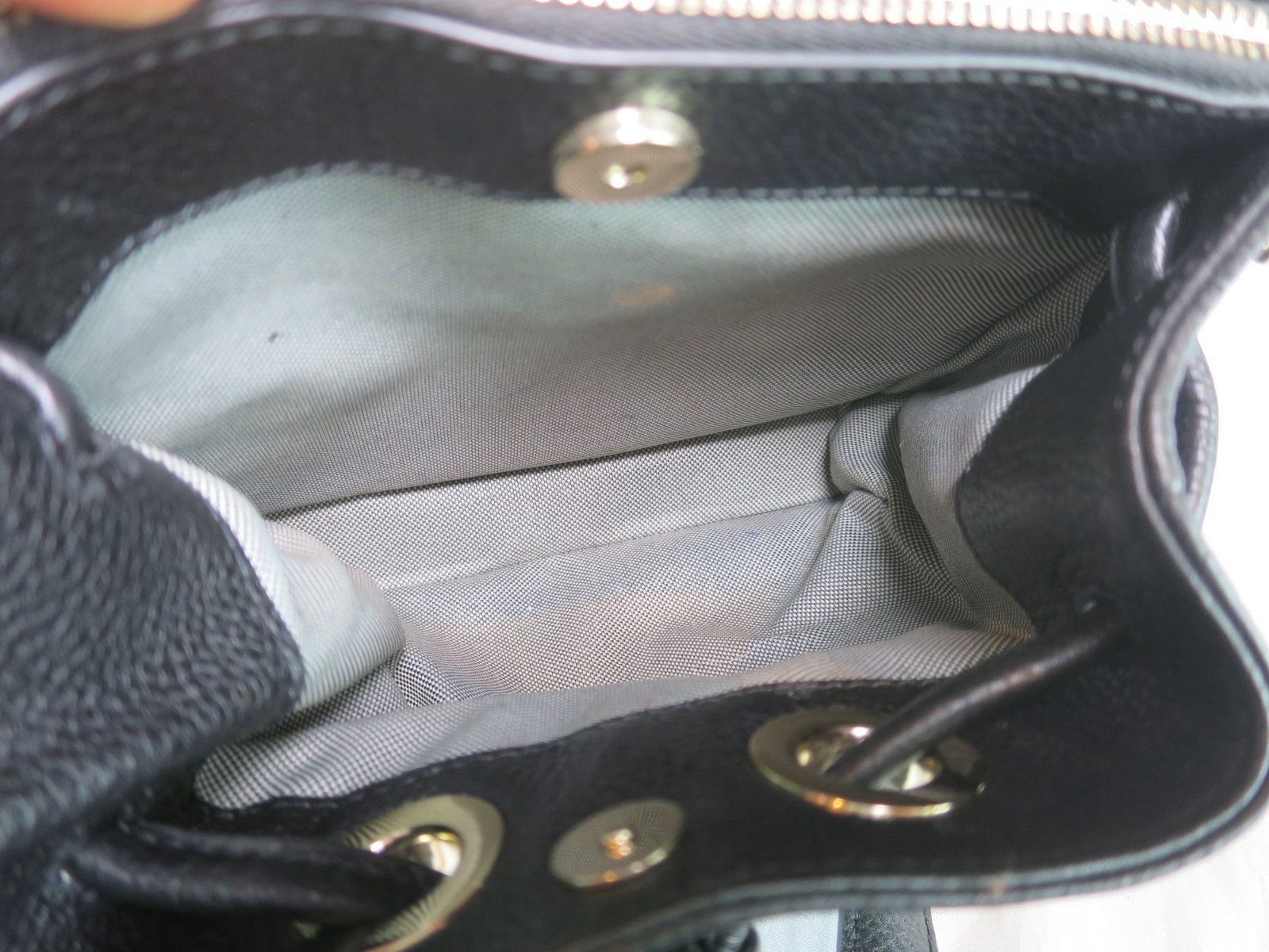 Cole Haan Grand Series Black Pebbled Leather Small Bucket Shoulder Cross Purse