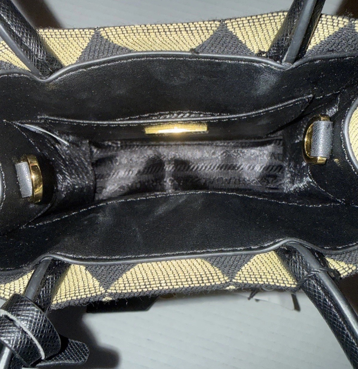 Prada Symbole Shopper Tote Jacquard Mini