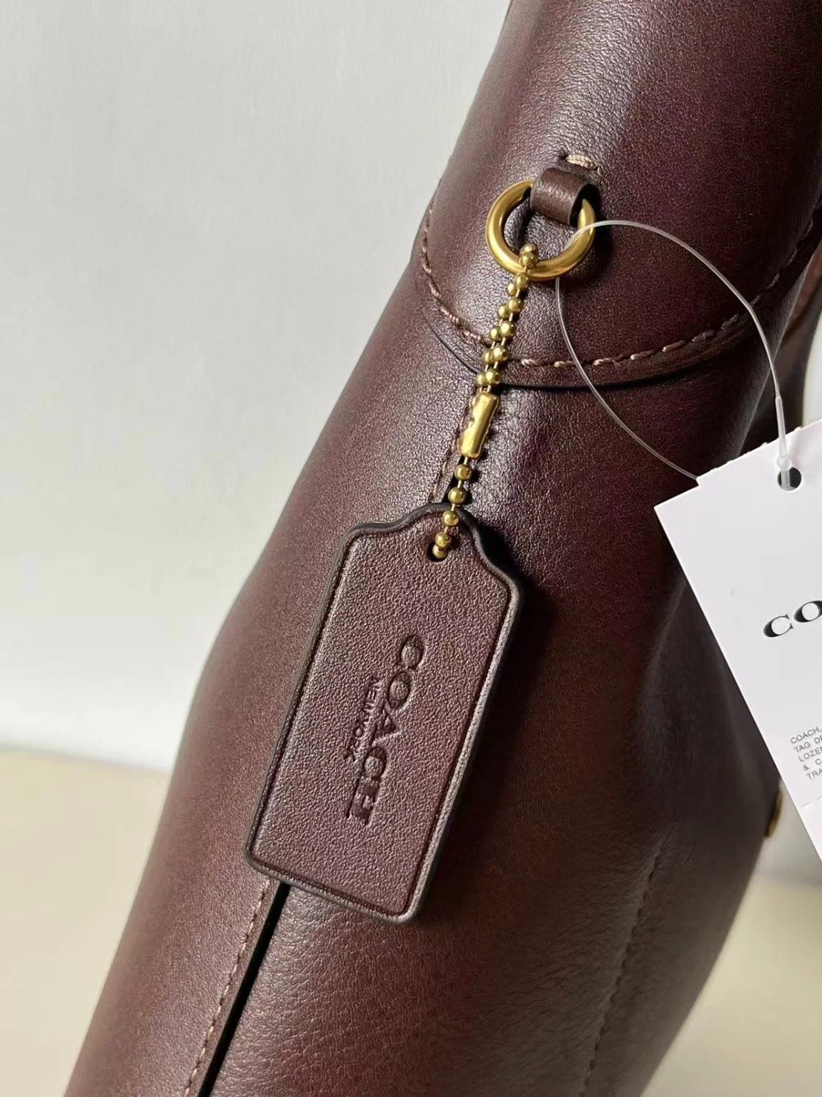COACH CU068 New Brooklyn Shoulder Bag 28 Leather Maple Free shipping