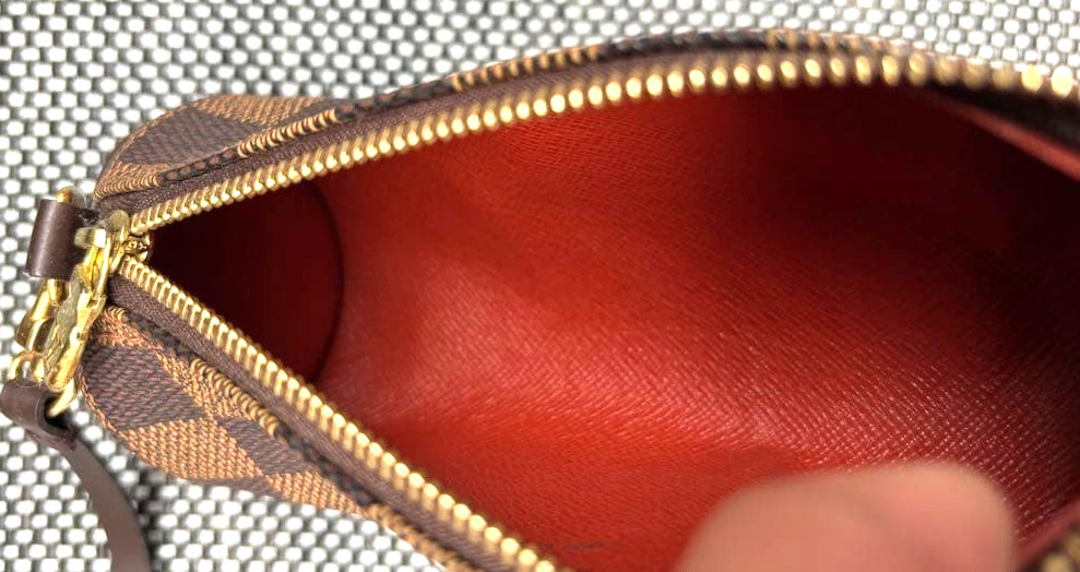 Auth Louis Vuitton Damier Ebene Papillon Mini Pouch Handbag Japan Vintage