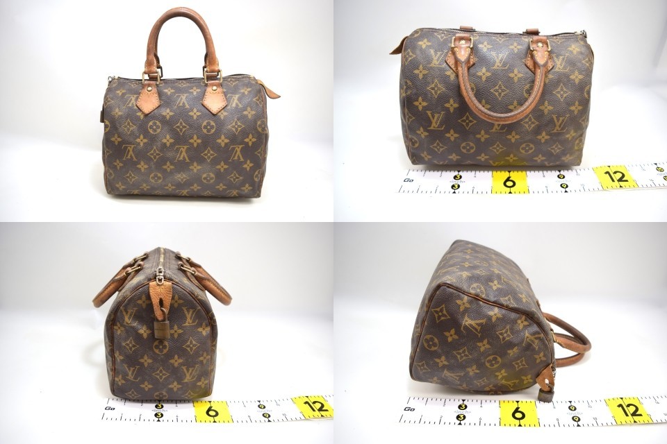 Auth Louis Vuitton Speedy 25 Hand Bag Monogram Canvas M41528 LV 53240