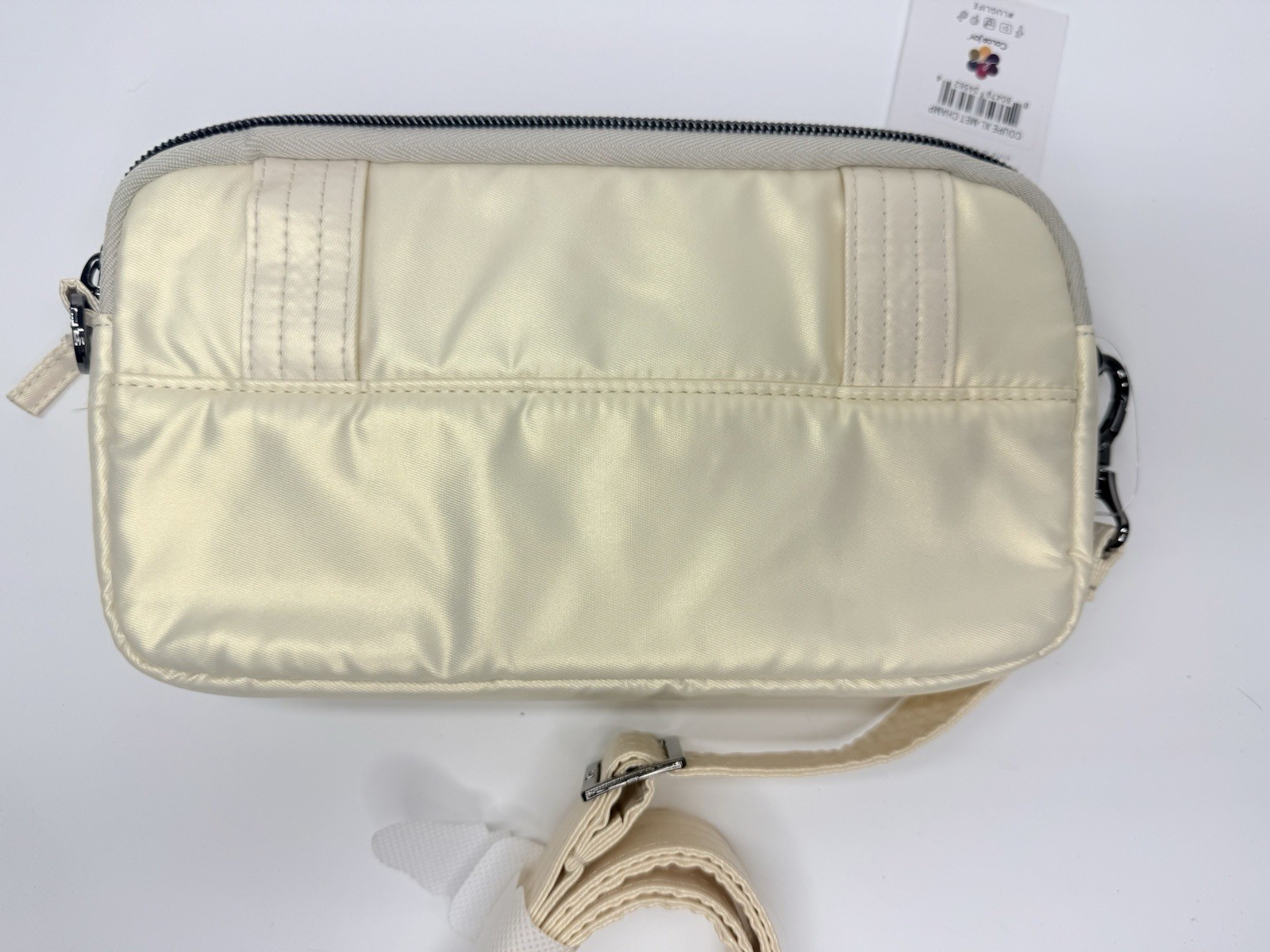 LUG Coupe XL Metallic Champagne Convertible Crossbody Shoulder Bag Purse