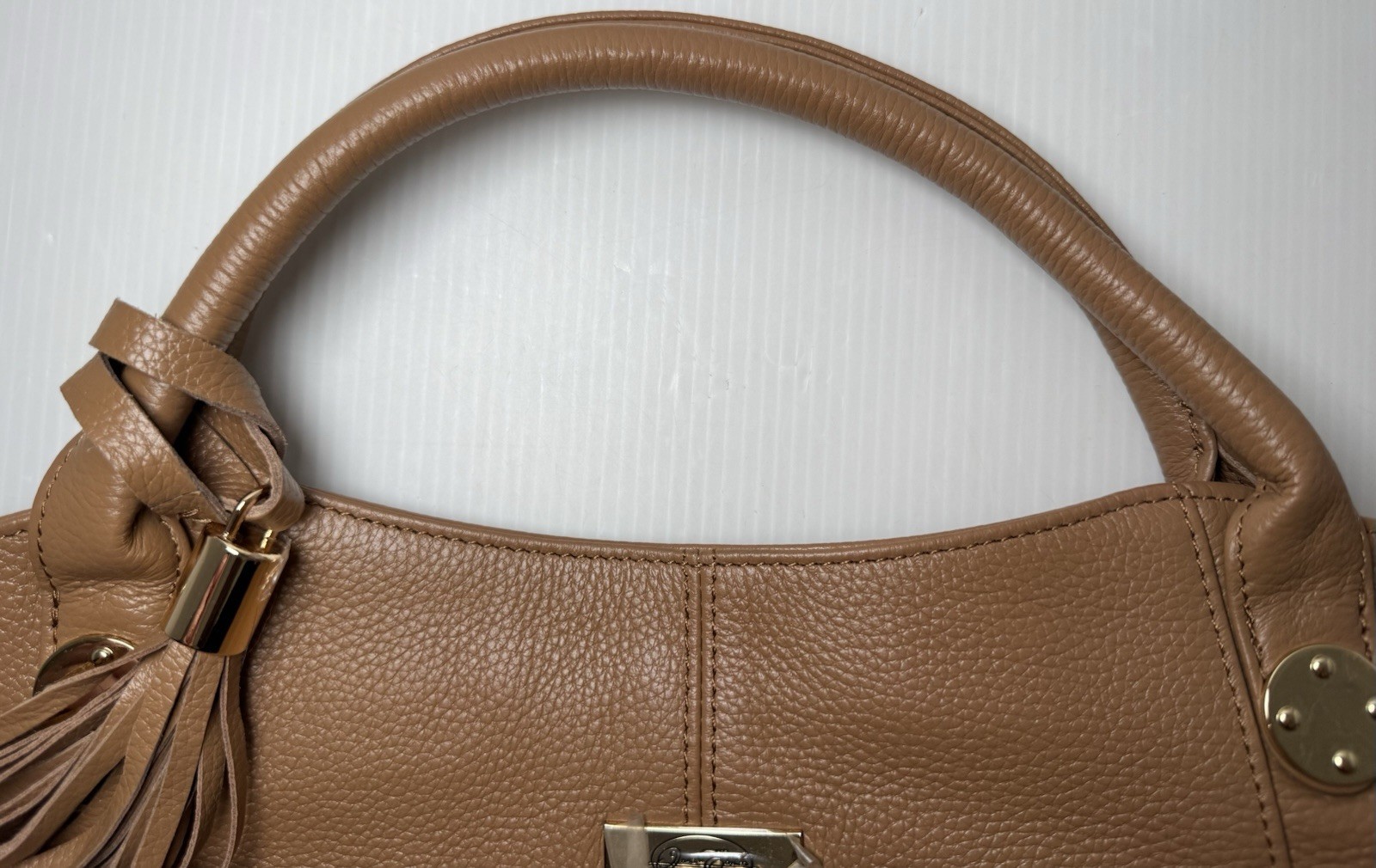 NEW Onna Ehrlich Leather Purse Womens Shoulder Bag Tan Beige