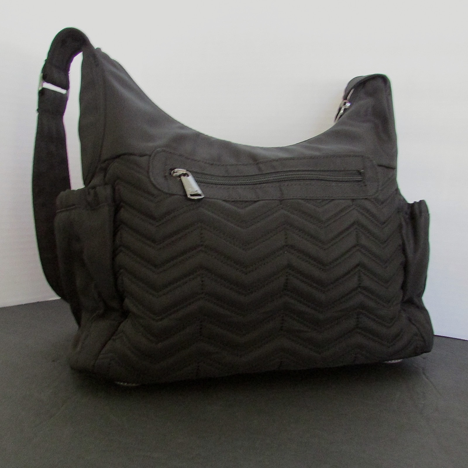 Lug Camper large organizer black travel RFID crossbody handbag NWOT