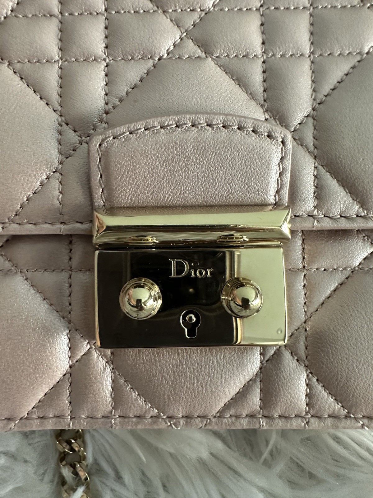 Christian Dior Miss Dior Cannage Leather Pink Bag Handbag