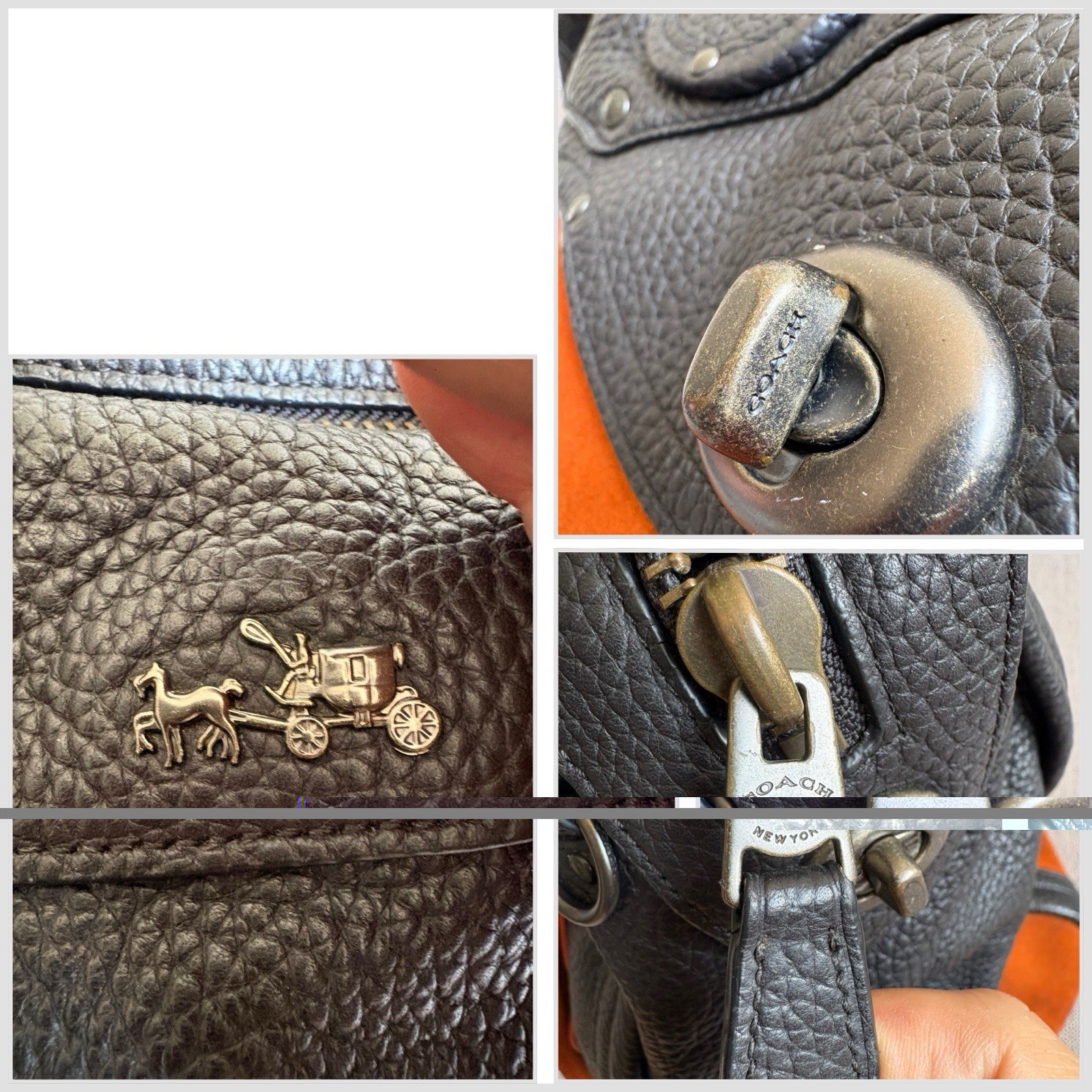 RARE! Coach Rhyder 33 Satchel in Workwear Leather/Suede ColorBlock Handbag