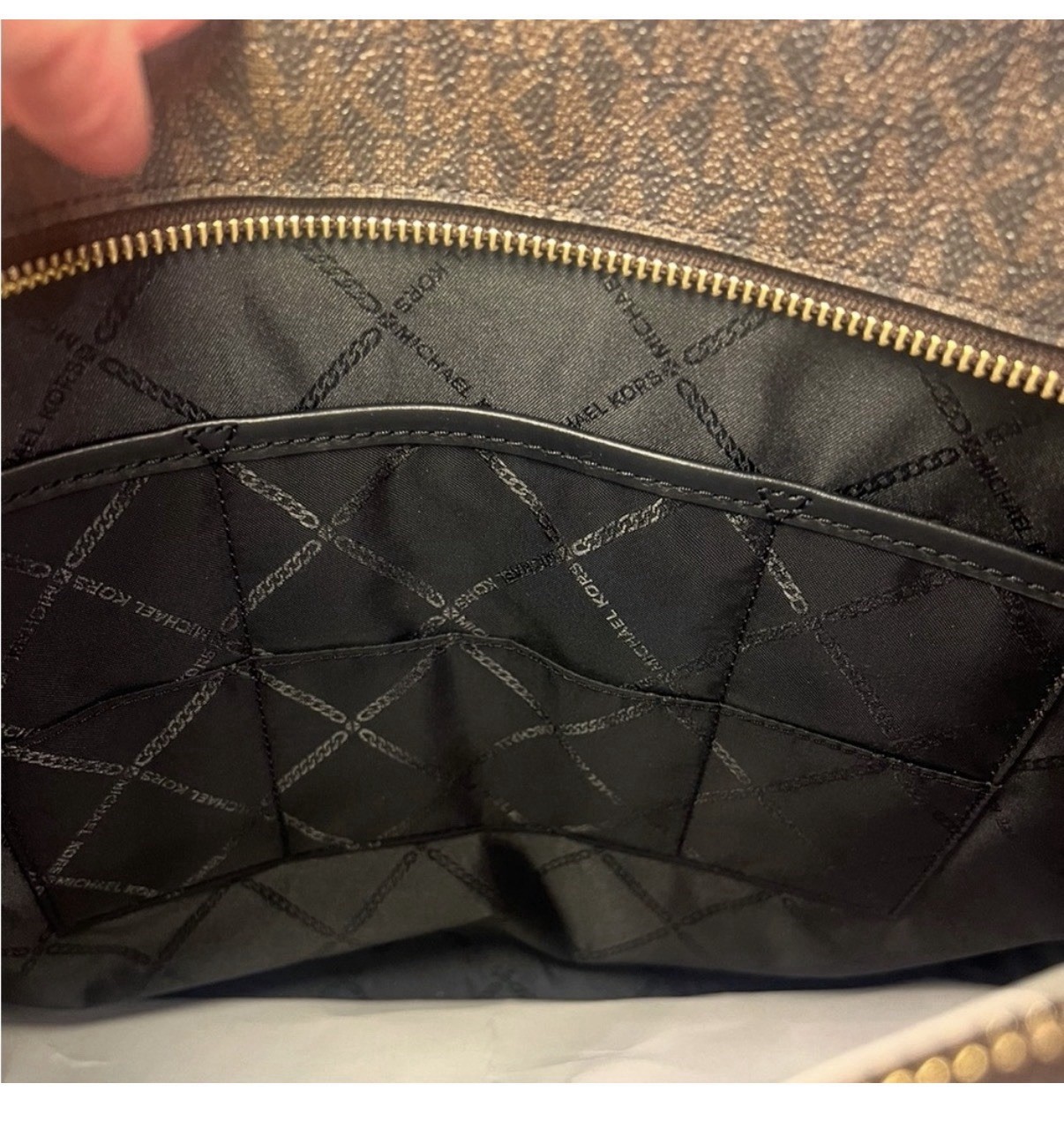 Michael Kors Sinclair Brand NEW Large Tote Bag Leather and shearling.