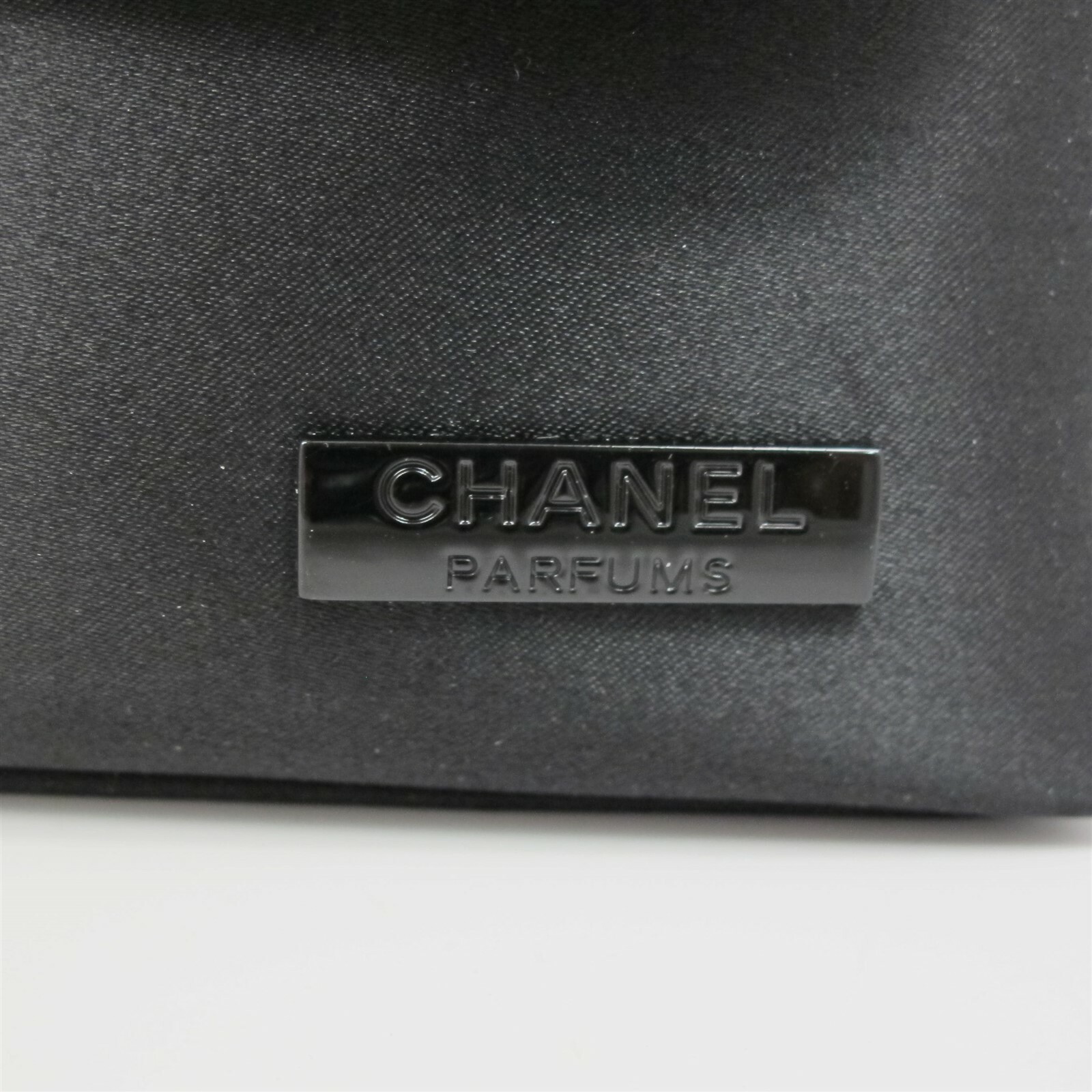 CHANEL Parfums Black Satin Makeup Clutch (ONLY) NIB **SEE NOTES**