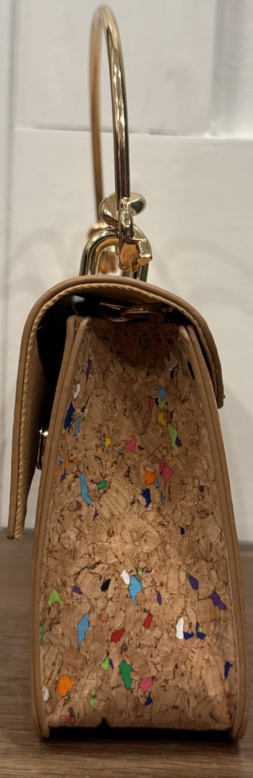 Like Dream~Multicolored Cork Crossbody Bag~Snap Closure~Fairy Core~Festival~ EUC