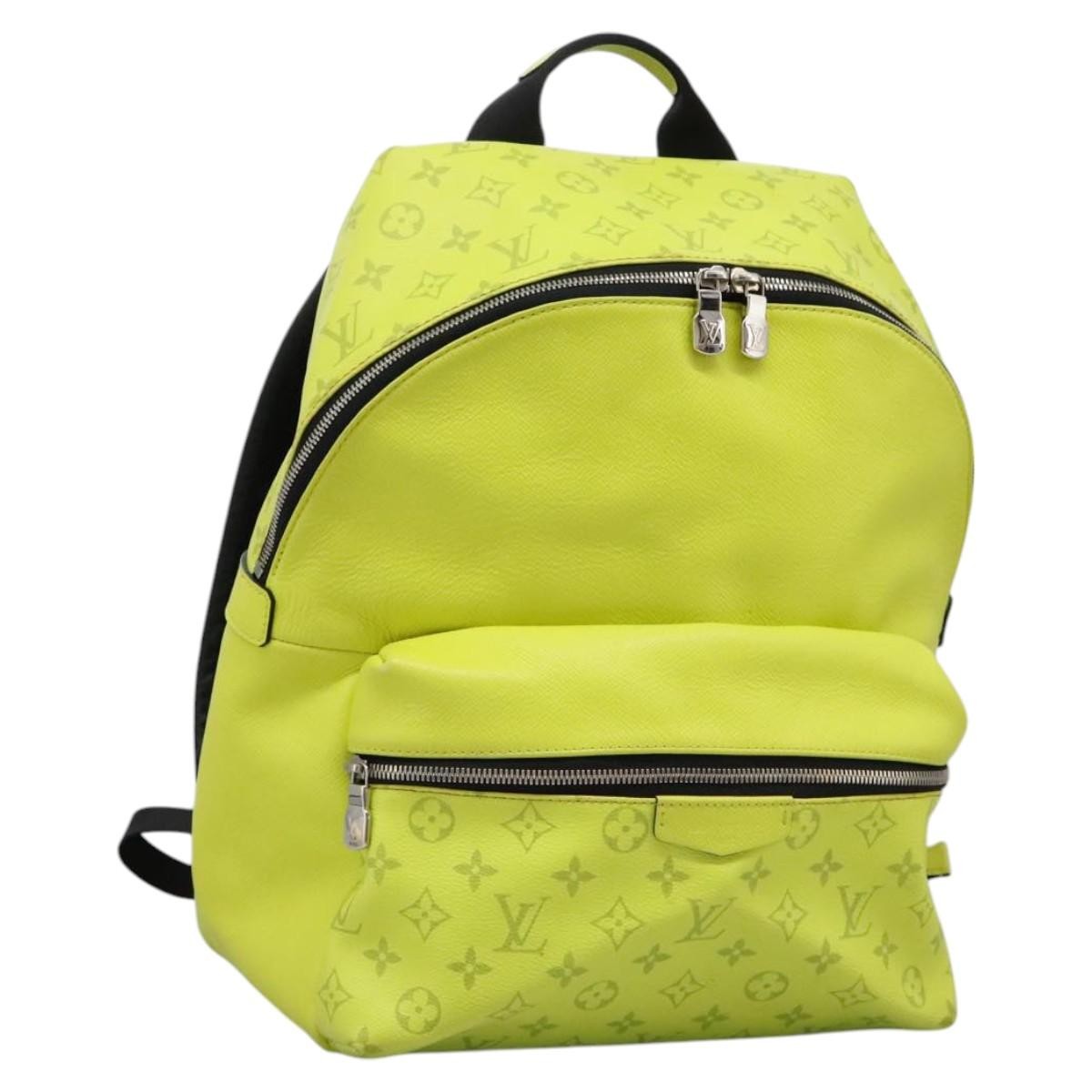 LOUIS VUITTON Taigalama Discovery Backpack Jaune M30228 LV Auth IN055V
